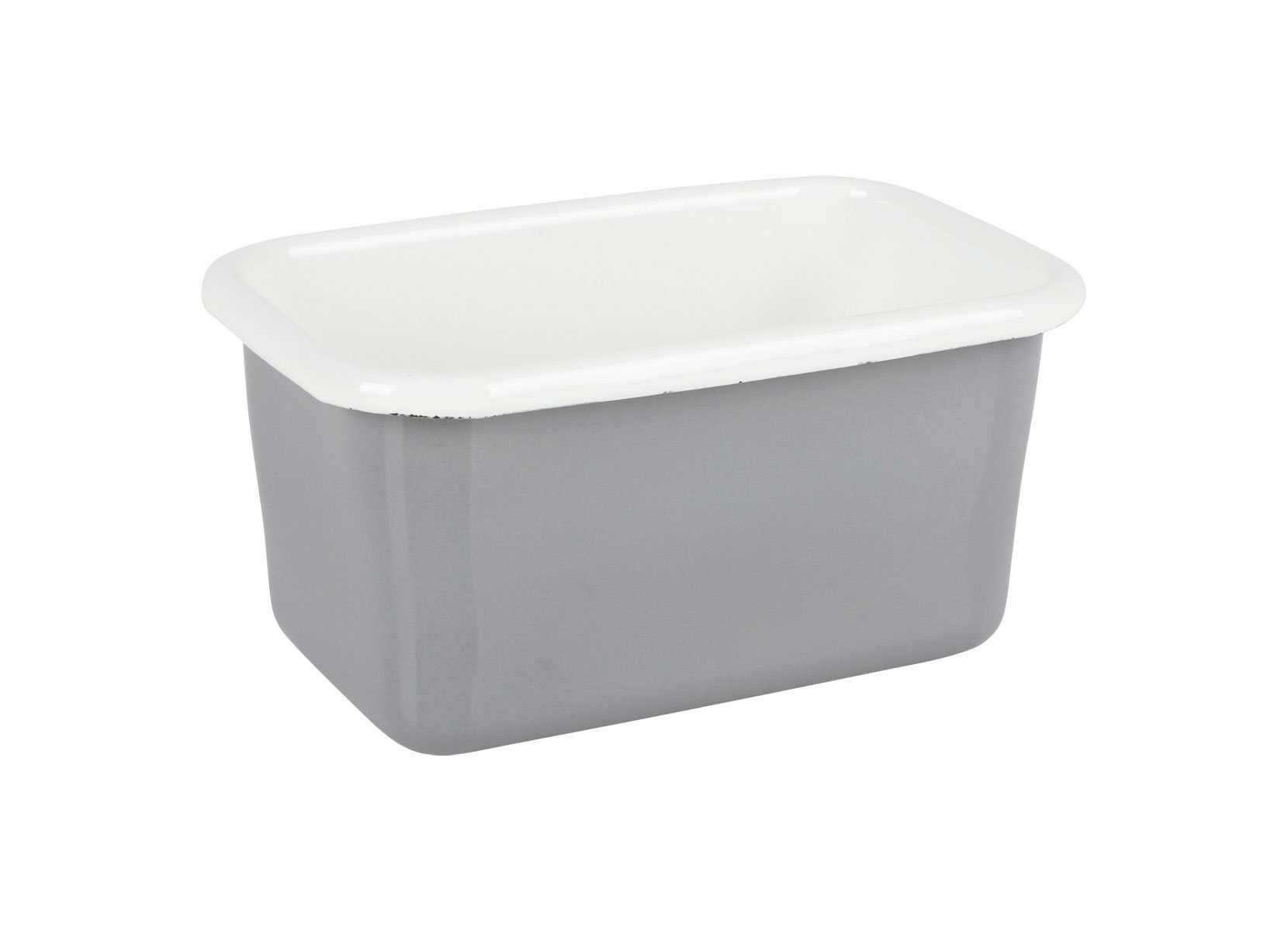 Emaille-Vorratsdose mit Kunststoff-Deckel 550ml Grau