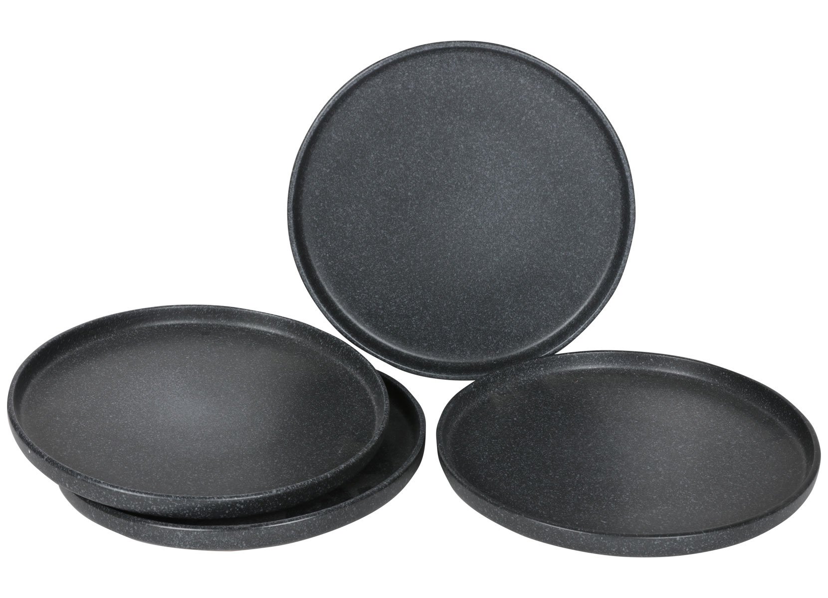 Nature Keramik-Teller groß 27cm 4er-Set Anthrazit