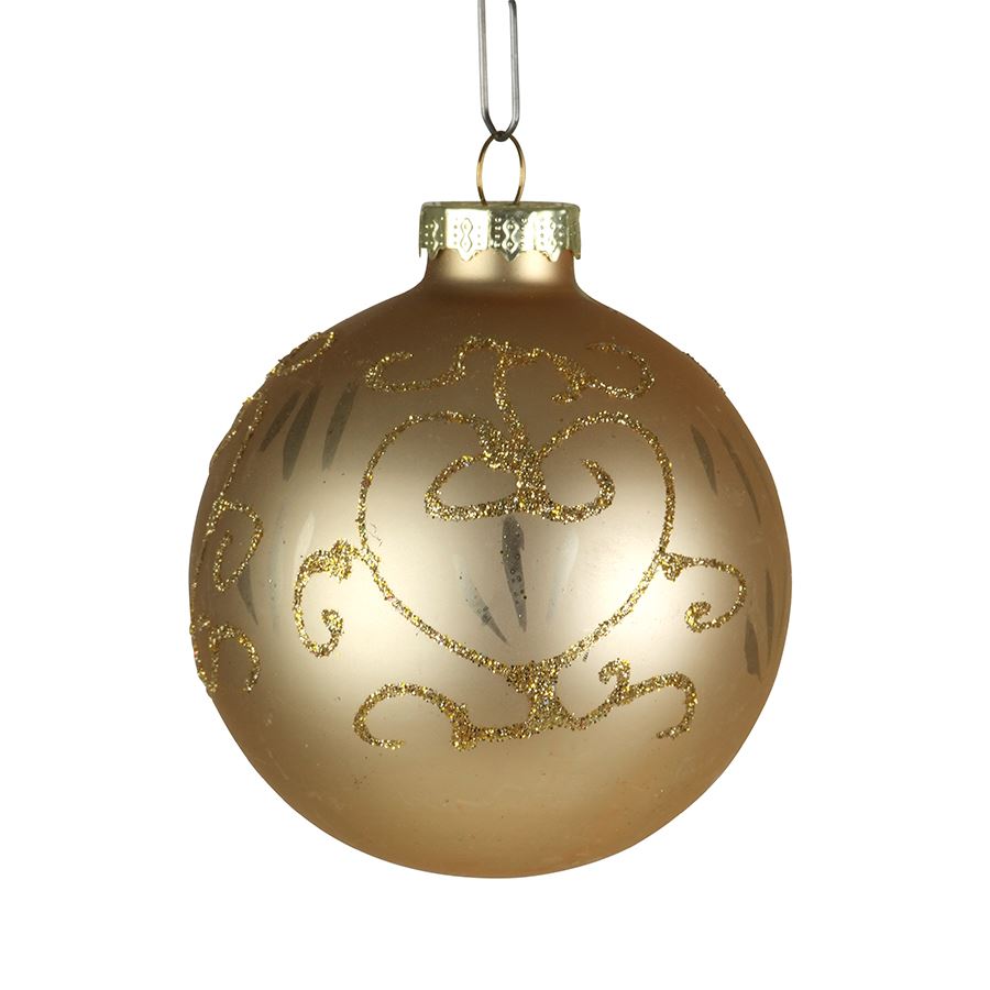 Glitzerkugeln 12er-Set 7cm Gold