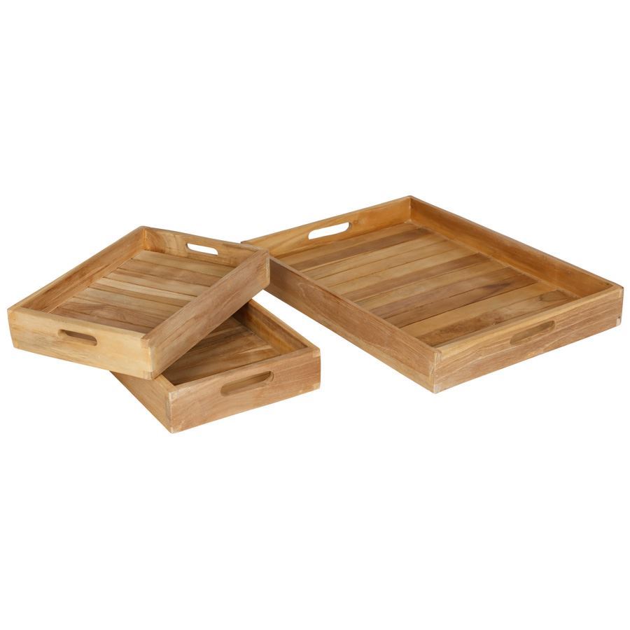 Deko-Tablett aus Holz 26x5x18cm