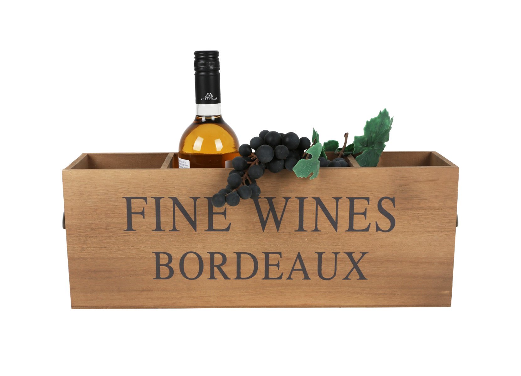 Deko-Holzbox Fine Wines Bordeaux 45x12x17cm