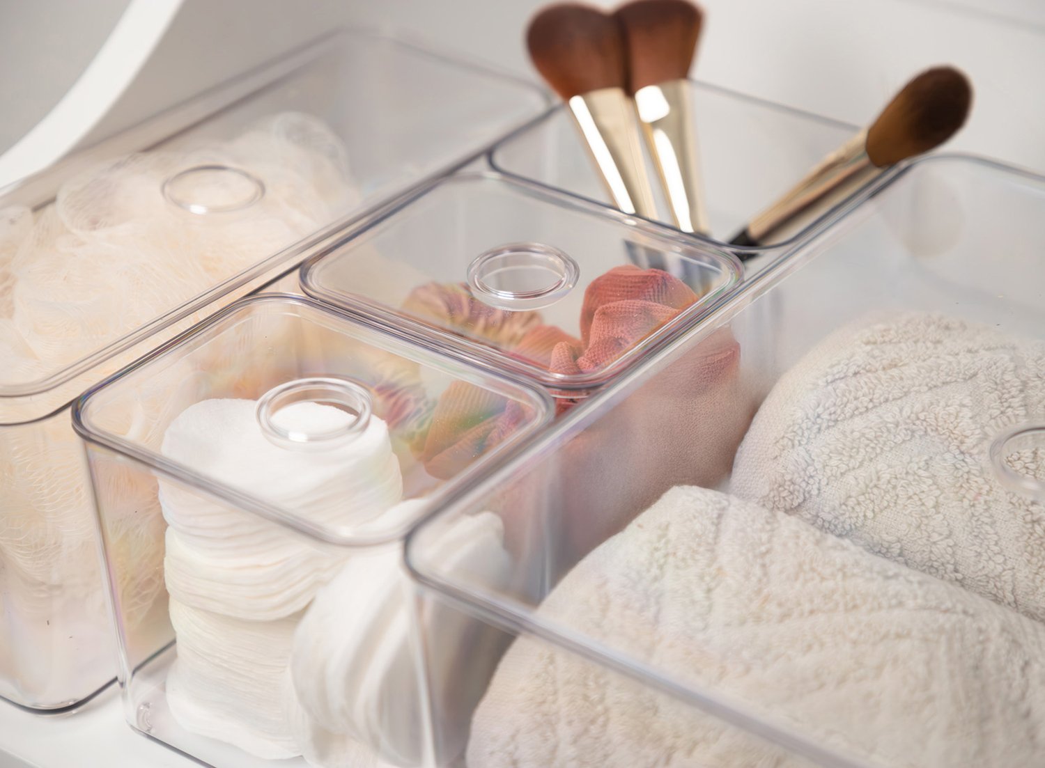 Badezimmer Organizer mit Deckel 5er-Set