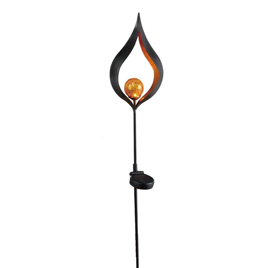 LED-Solar-Gartenstecker 93cm Offene Flamme