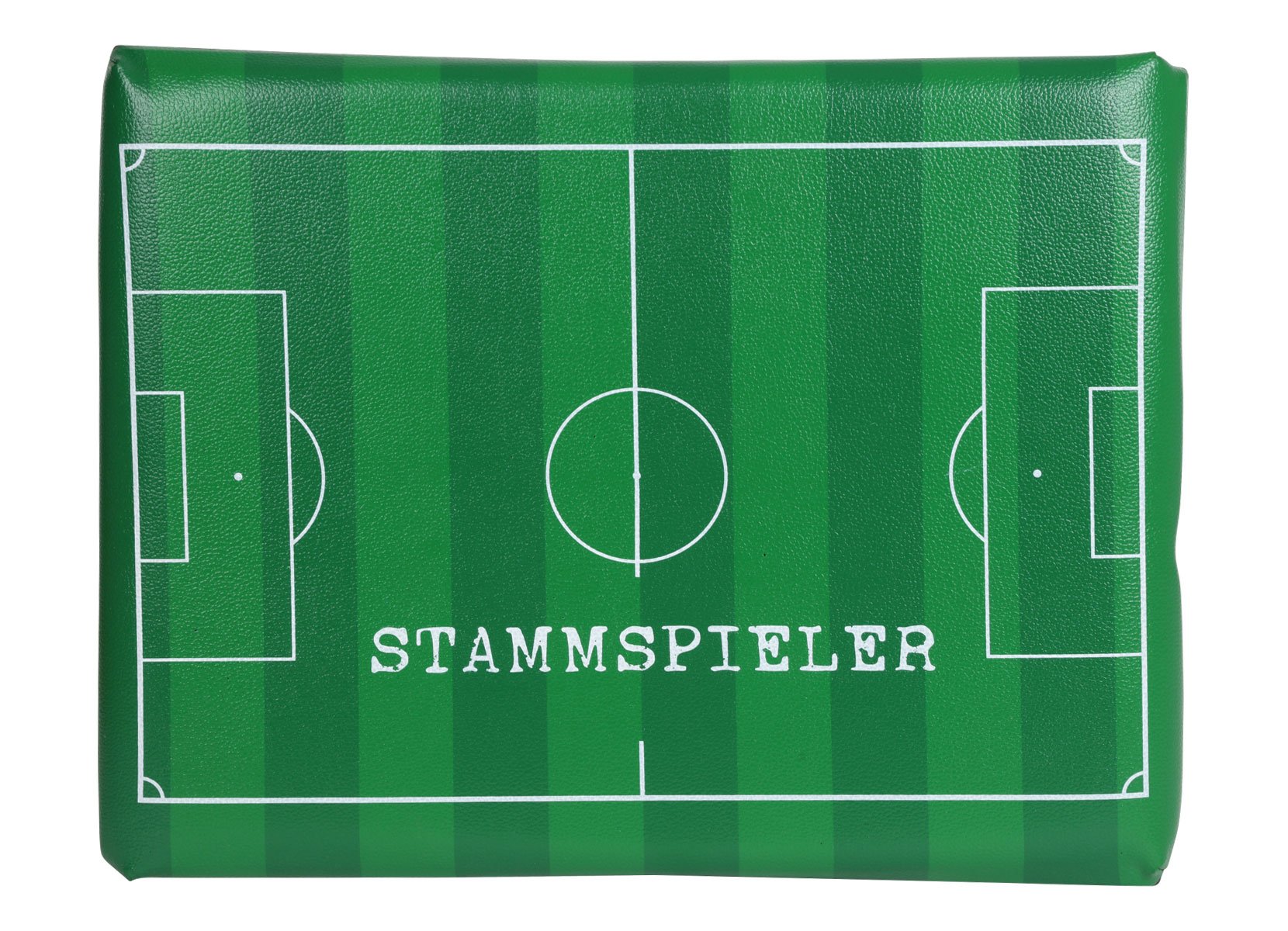 Bierkastensitz Fußball 43x33cm Grün