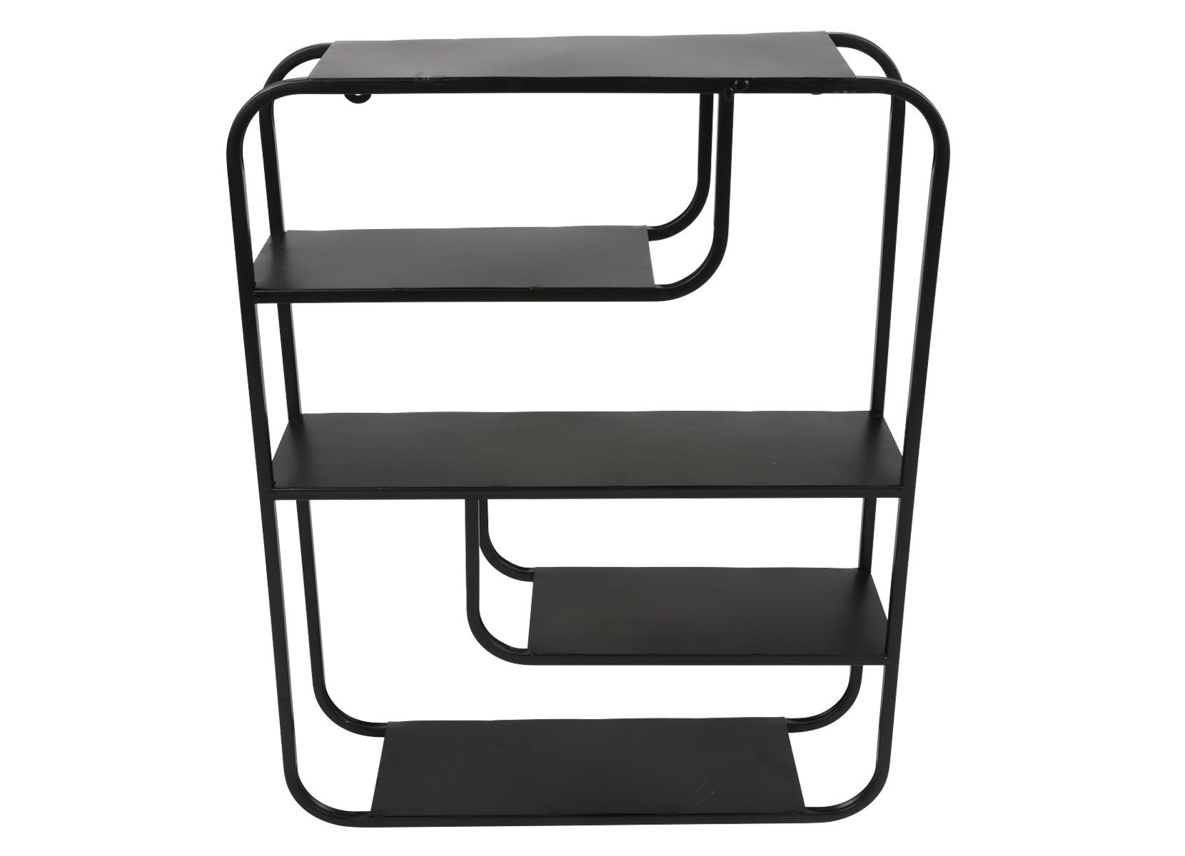 Wandregal rechteckig mit 5 Böden 48,5x38x10cm Schwarz