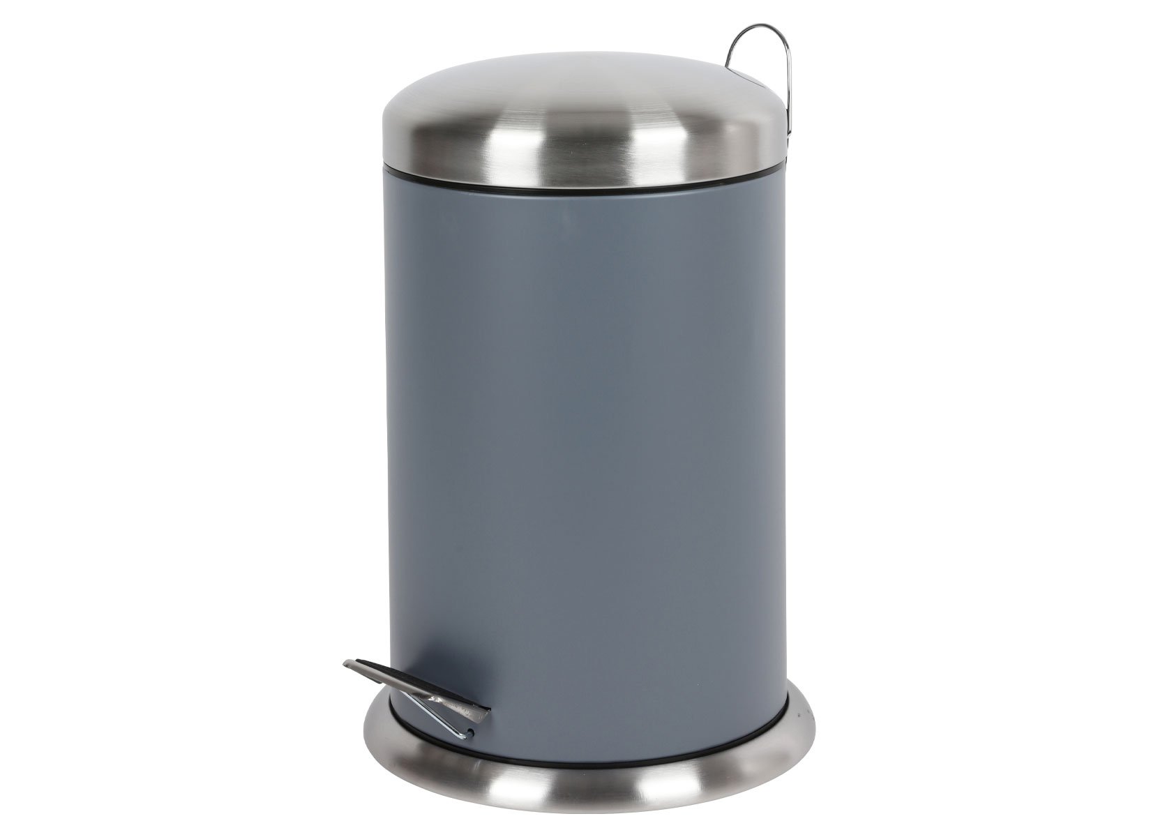 Edelstahl-Treteimer 12L Grau