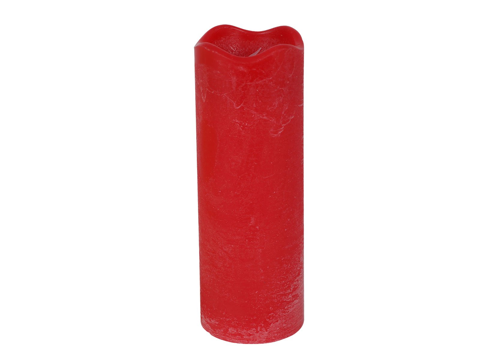 LED-Wachskerze mit Timer 7x20cm Rot