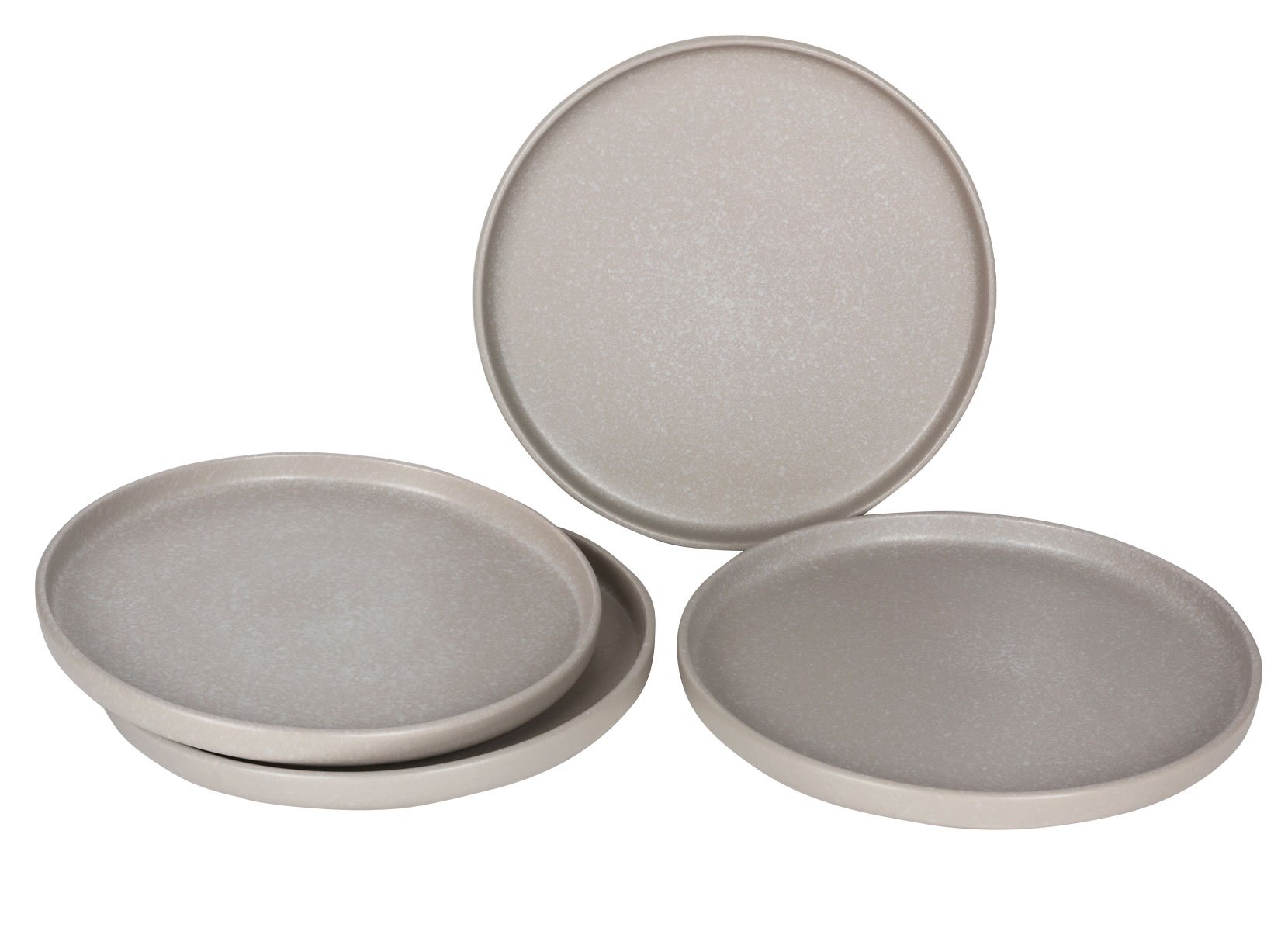 Nature Keramik-Teller groß 27cm 4er-Set Beige