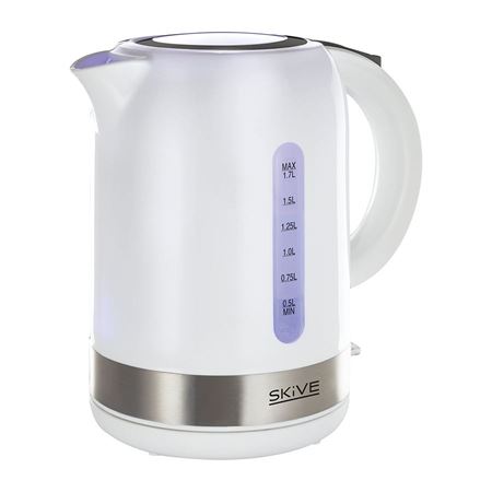 Skive Wasserkocher mit blauer LED 1,7L Weiß