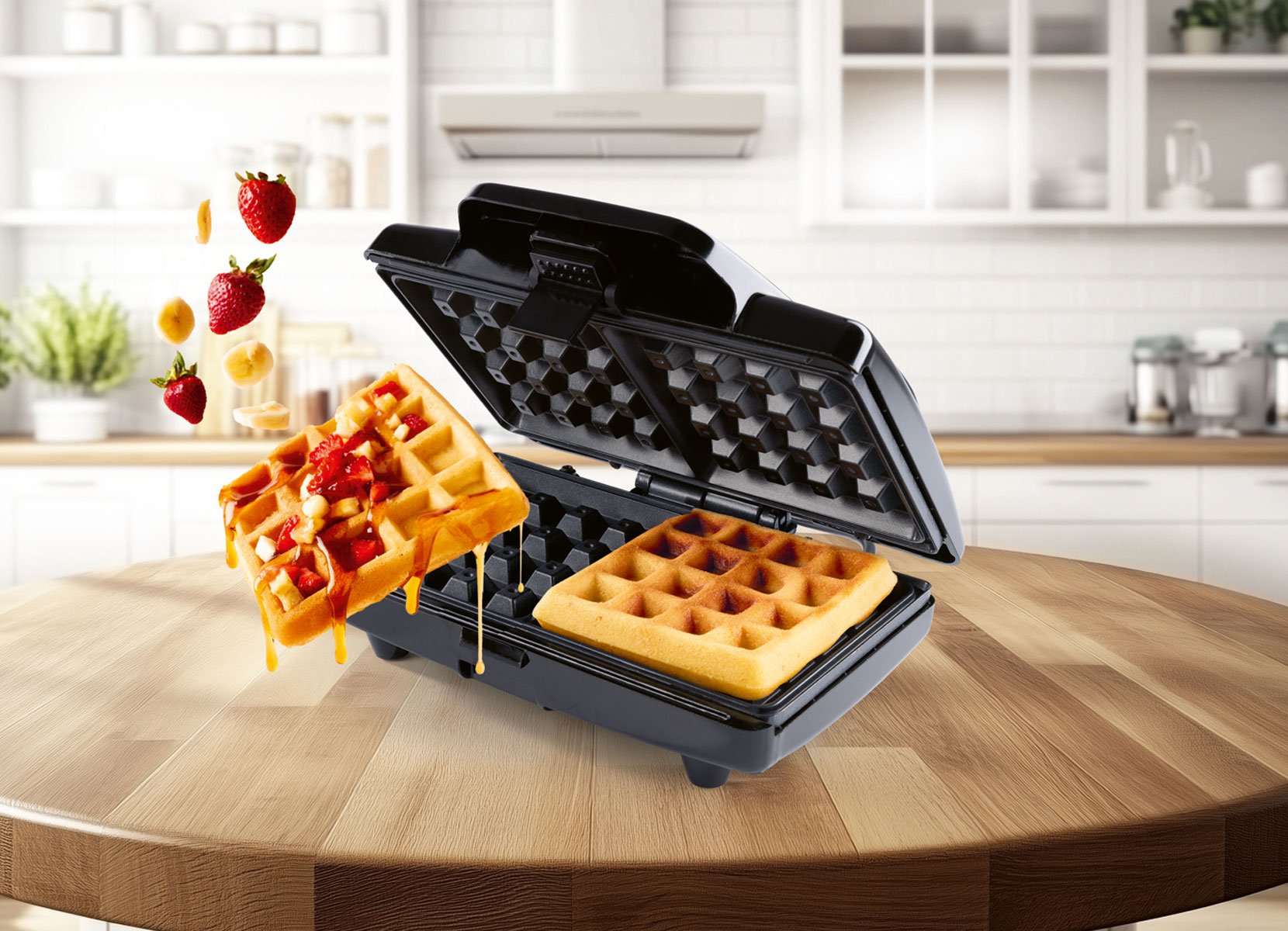 Waffeleisen für 2 Belgische Waffeln 750W Waffeleisen für 2 Belgische Waffeln 750W