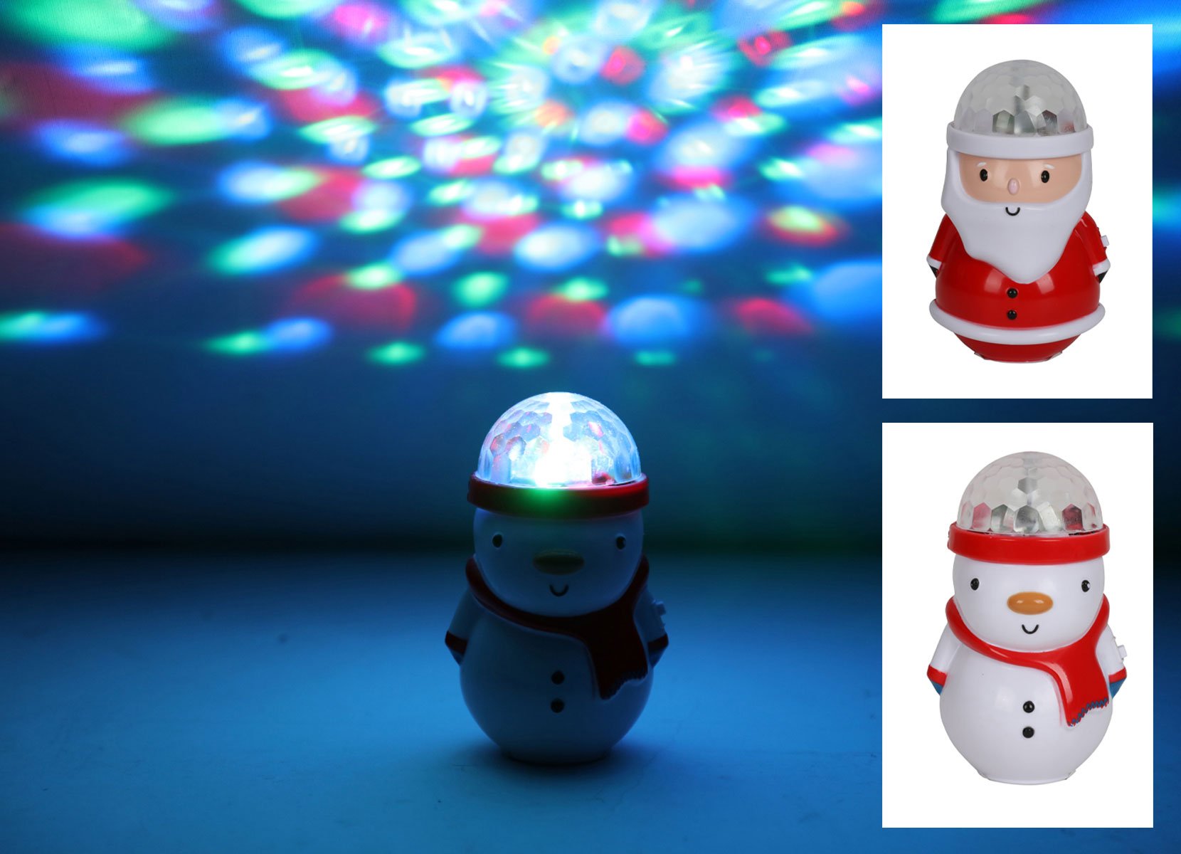 Weihnachtsfigur mit Discolicht 13cm