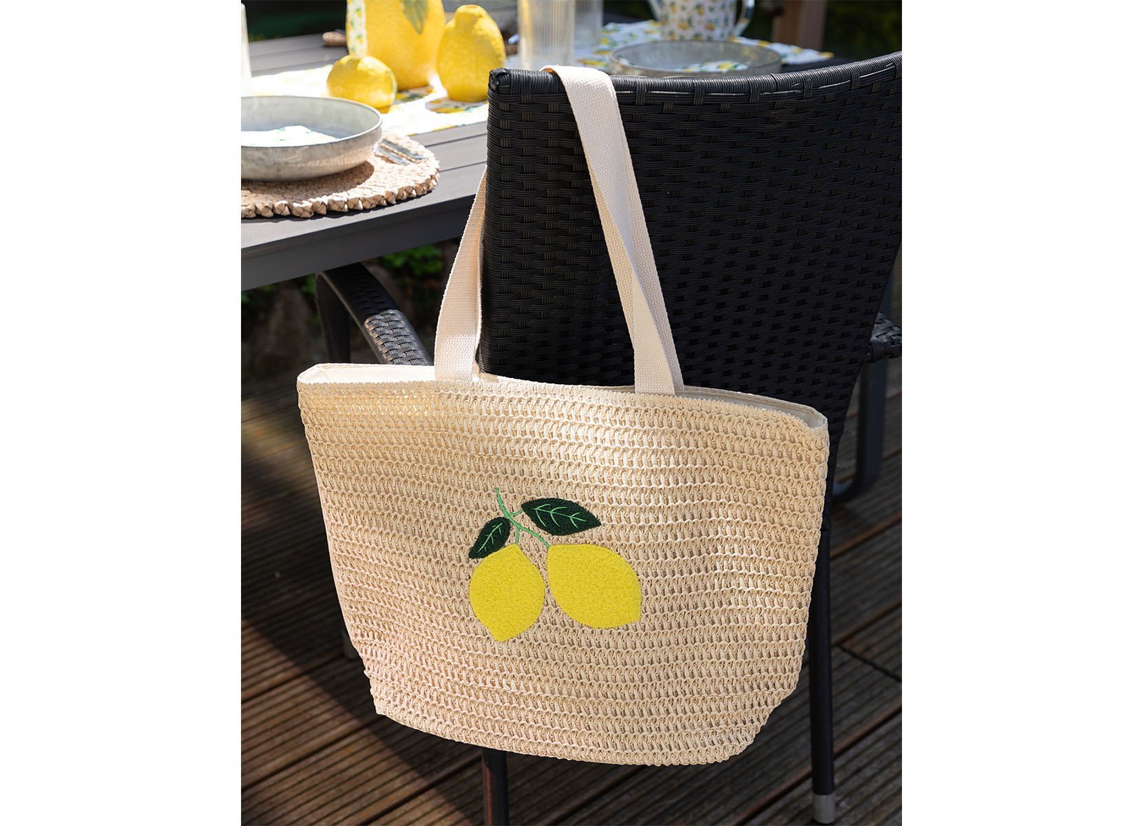Shopper mit Zitronenmotiv