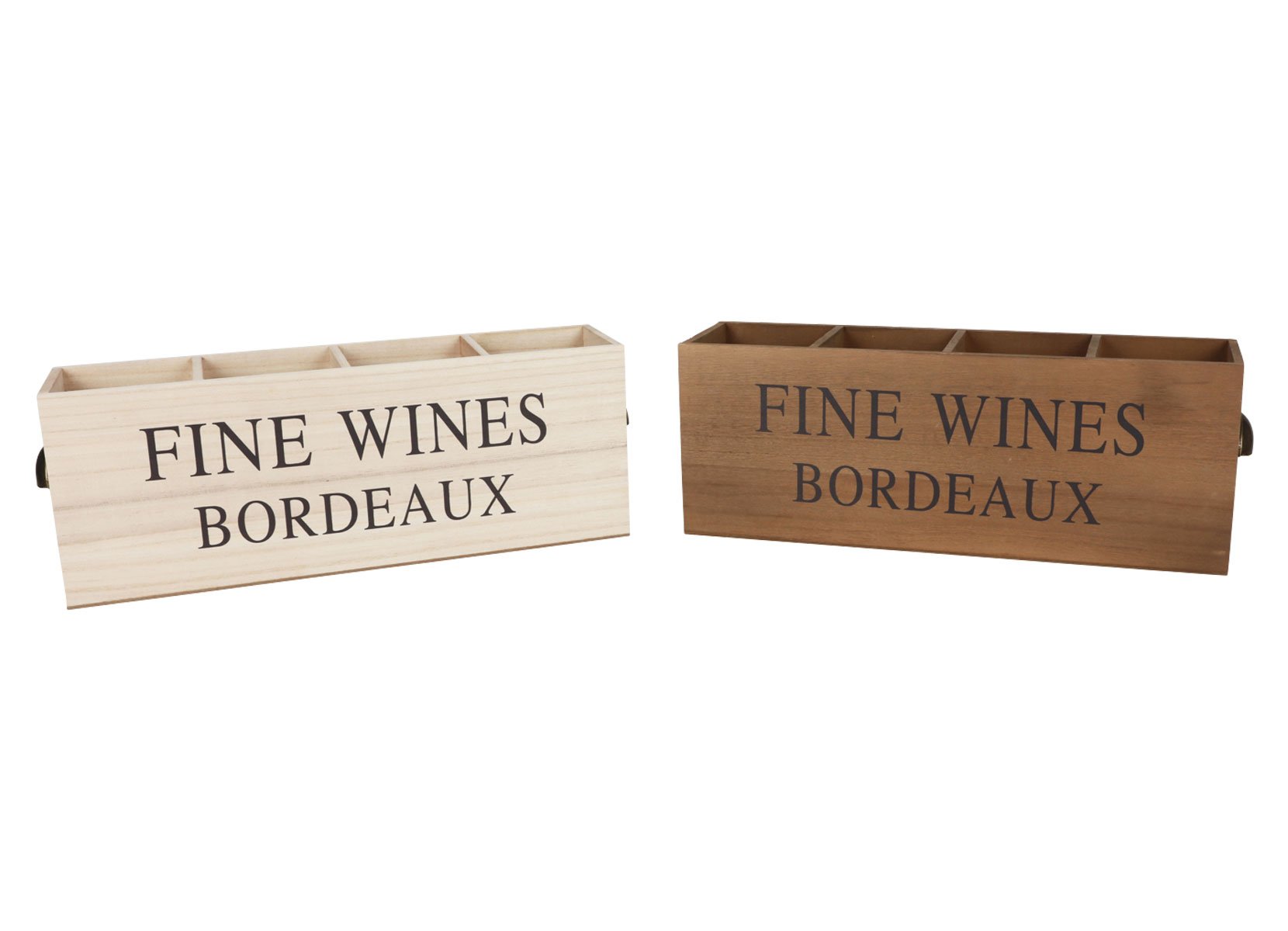 Deko-Holzbox Fine Wines Bordeaux 45x12x17cm