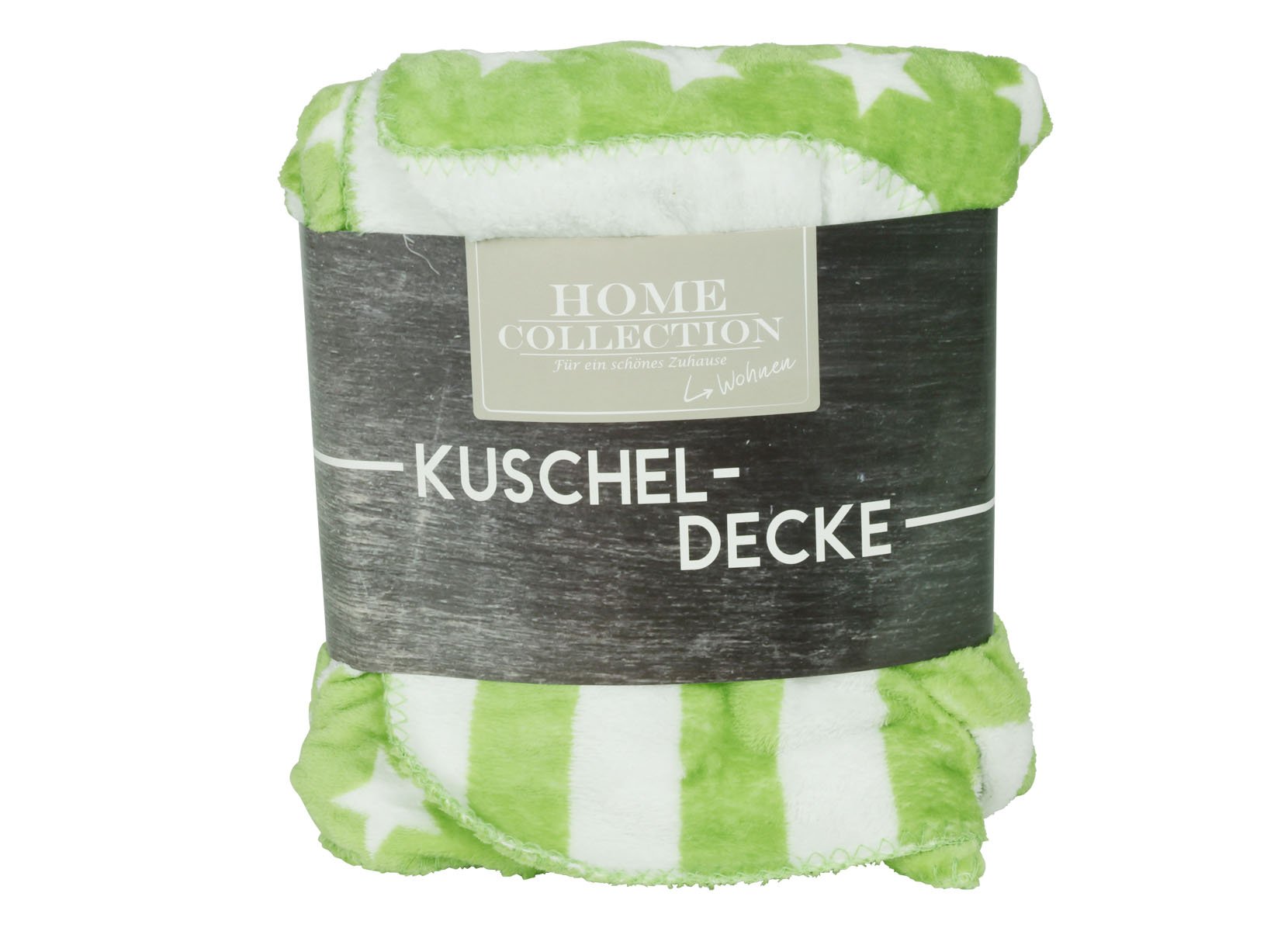 Flanell-Kuscheldecke Stars & Stripes 150x200cm Hellgrün