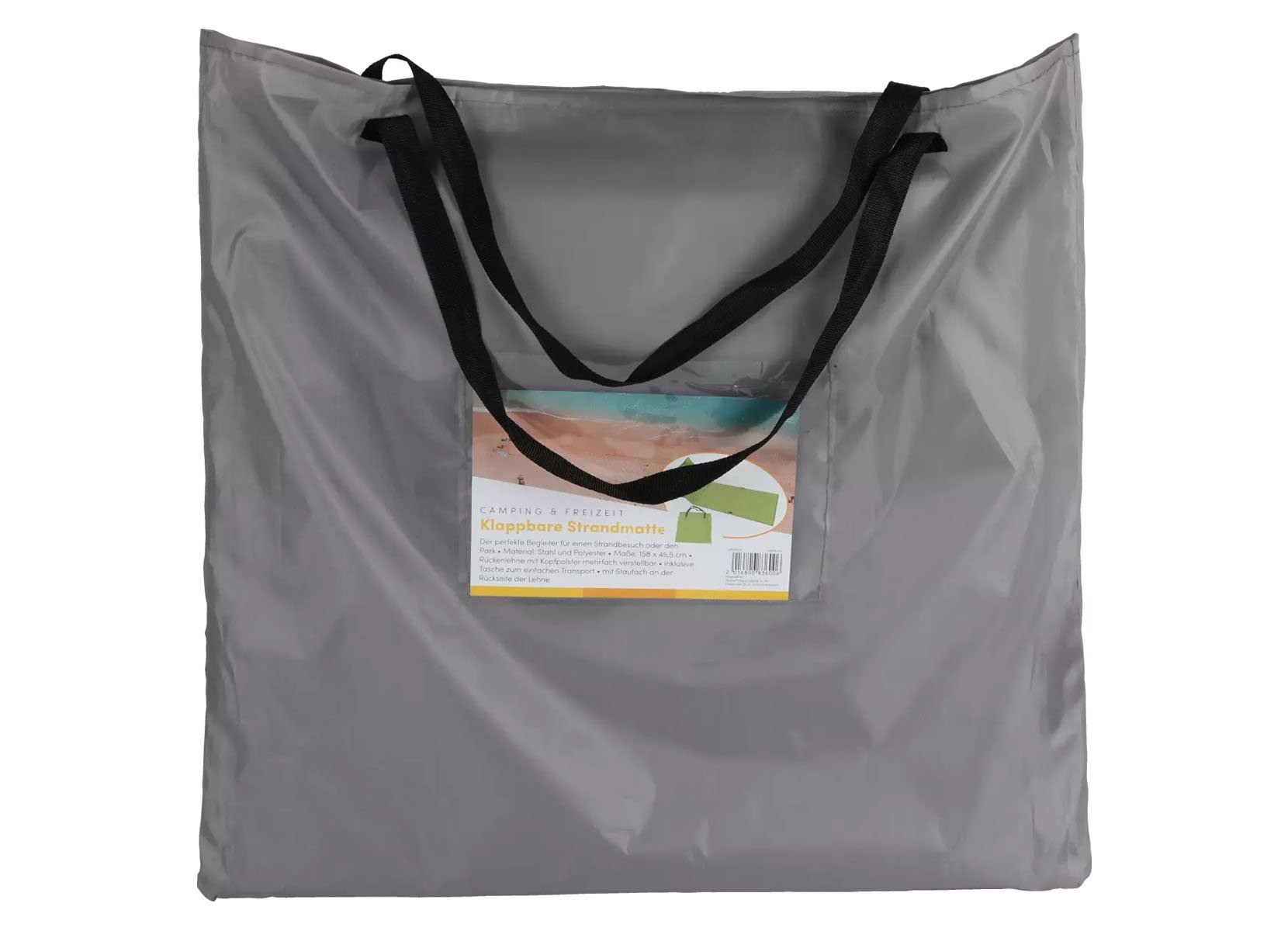 Klappbare Strandmatte mit Kopfpolster 158x54,5cm
