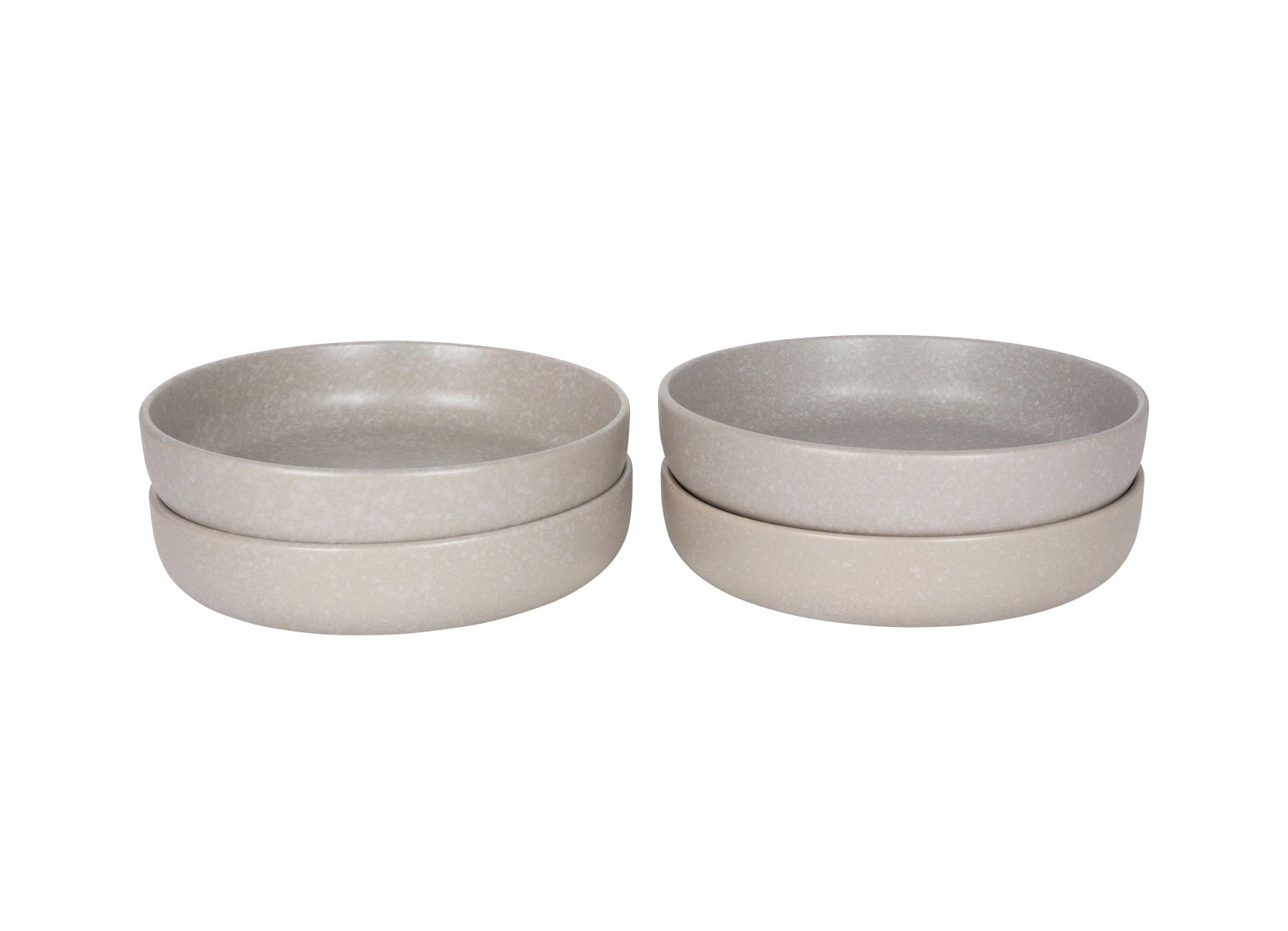 Nature Keramik-Teller tief 20,5cm 4er-Set Beige