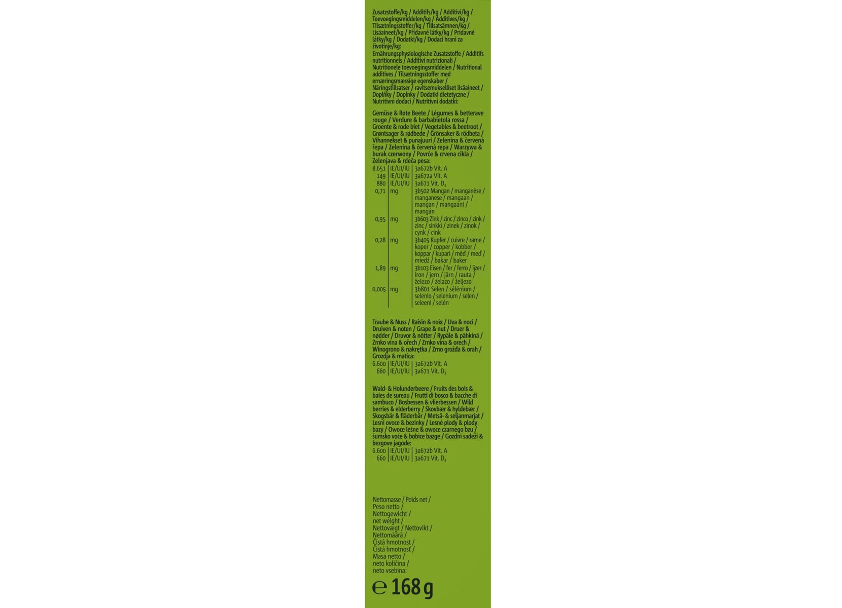 Vitakraft Kräcker Mix Gemüse Nuss Waldbeere 168g Vitakraft Kräcker Mix Gemüse Nuss Waldbeere 168g