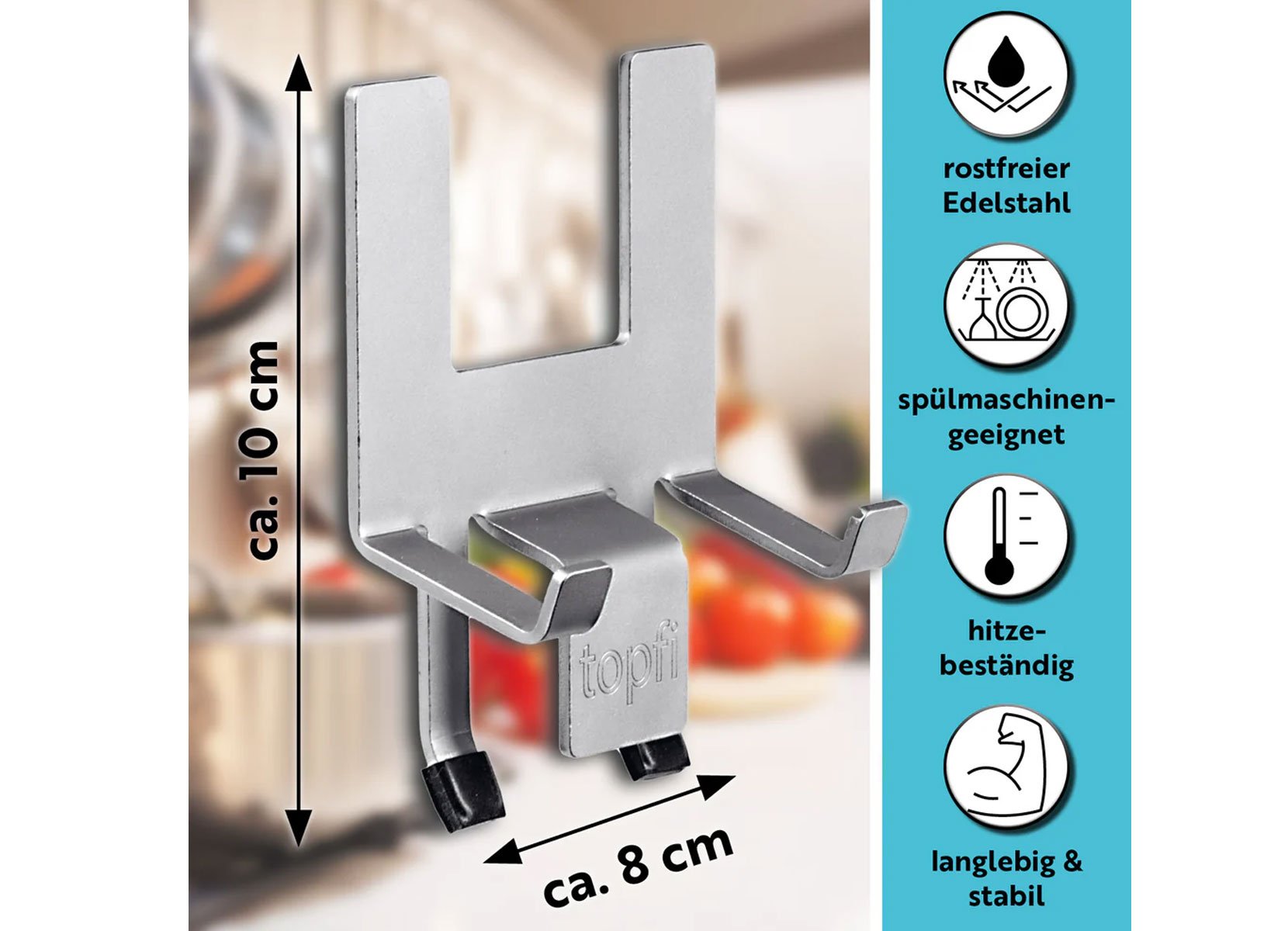 topfi Topfdeckelhalter aus Edelstahl topfi Topfdeckelhalter aus Edelstahl