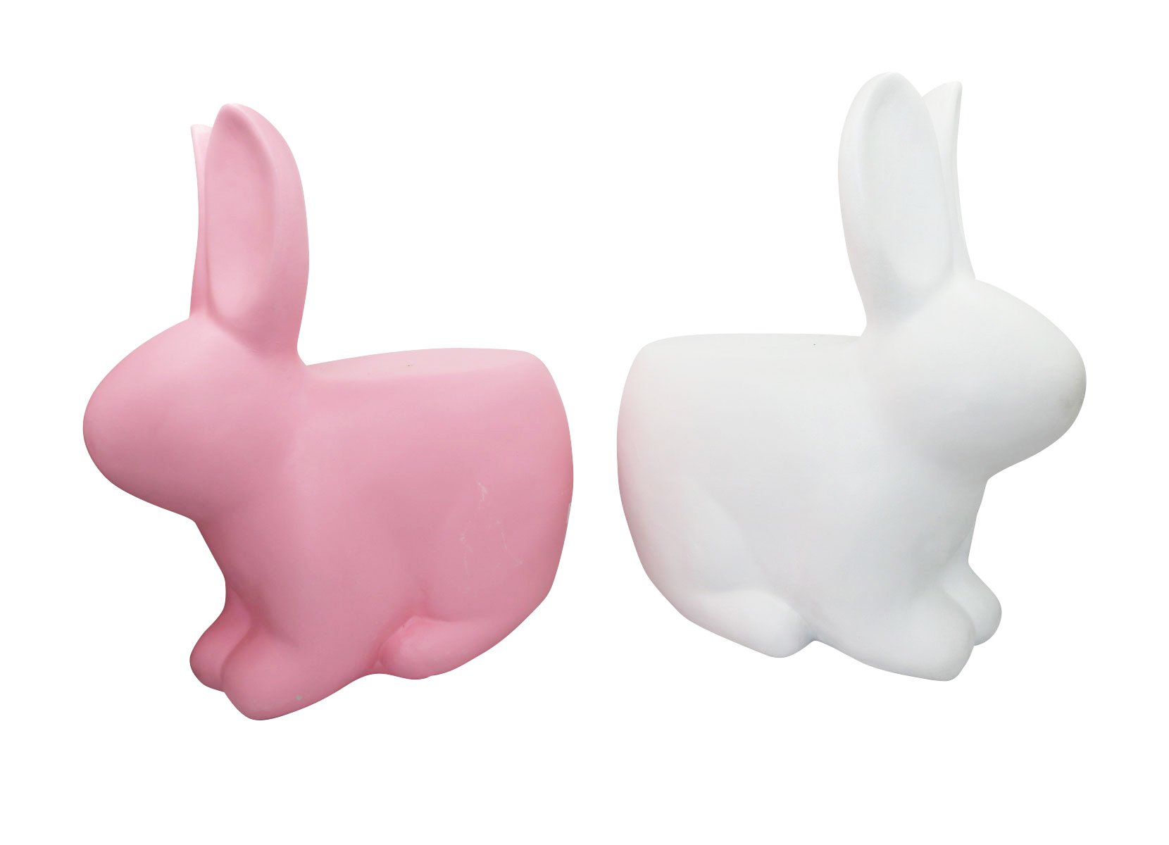 Deko-Hocker Hase 45x26x50cm Rosa