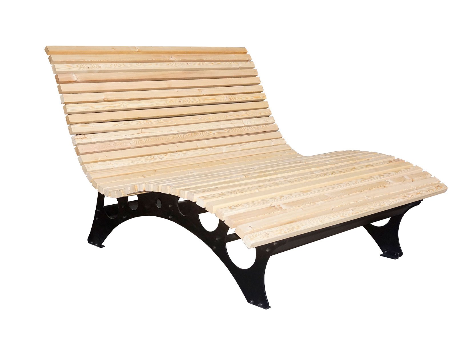 Home Deluxe Wellenholzliege TAIGA 150cm