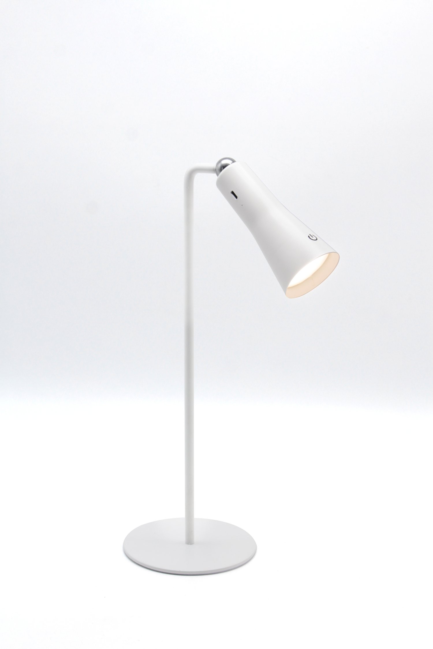LED-Lampe mit Magnetkopf aus Metall 12x36cm Weiß