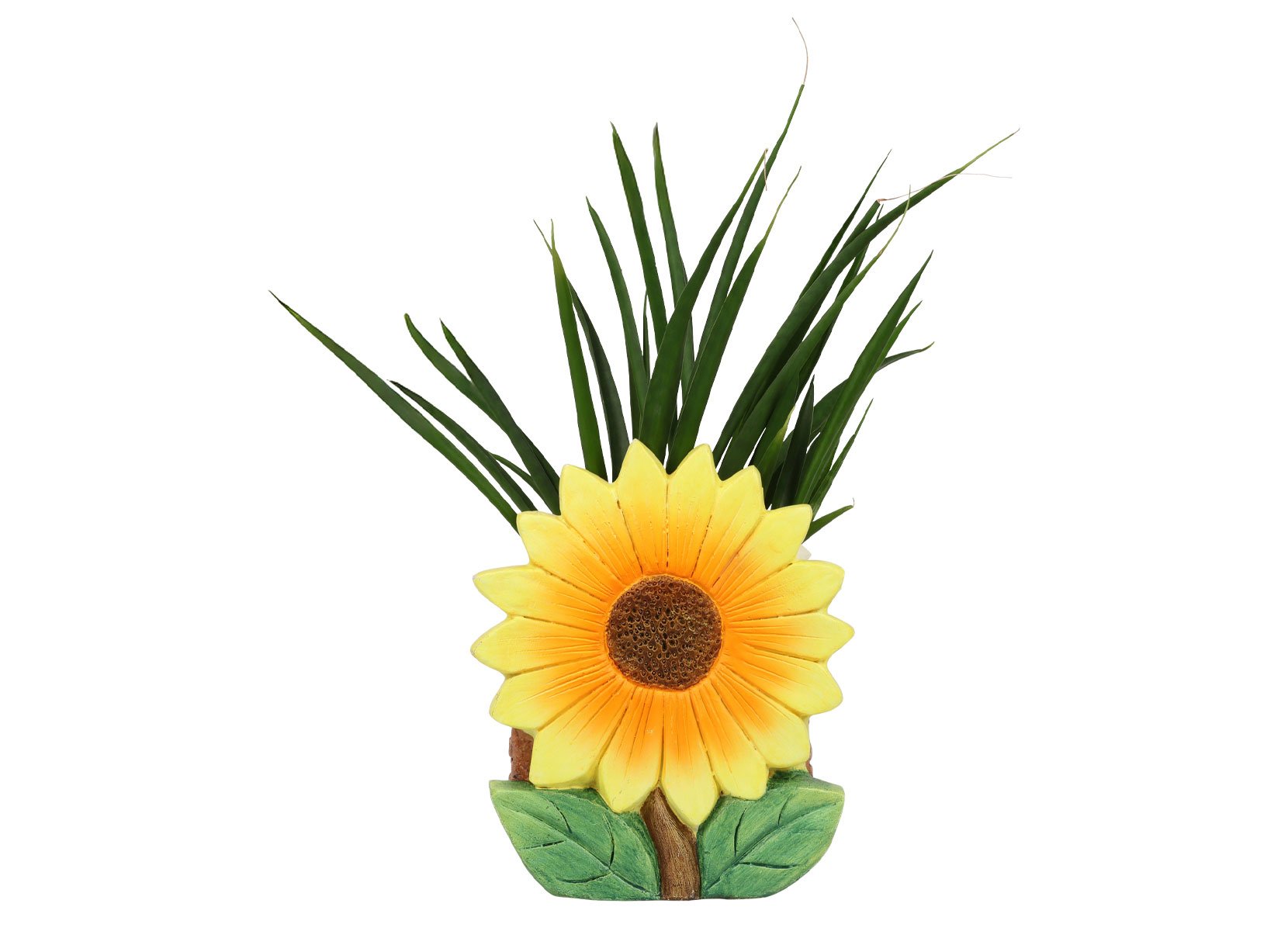 Blumentopf mit Blume aus Magnesia 25x30x17cm