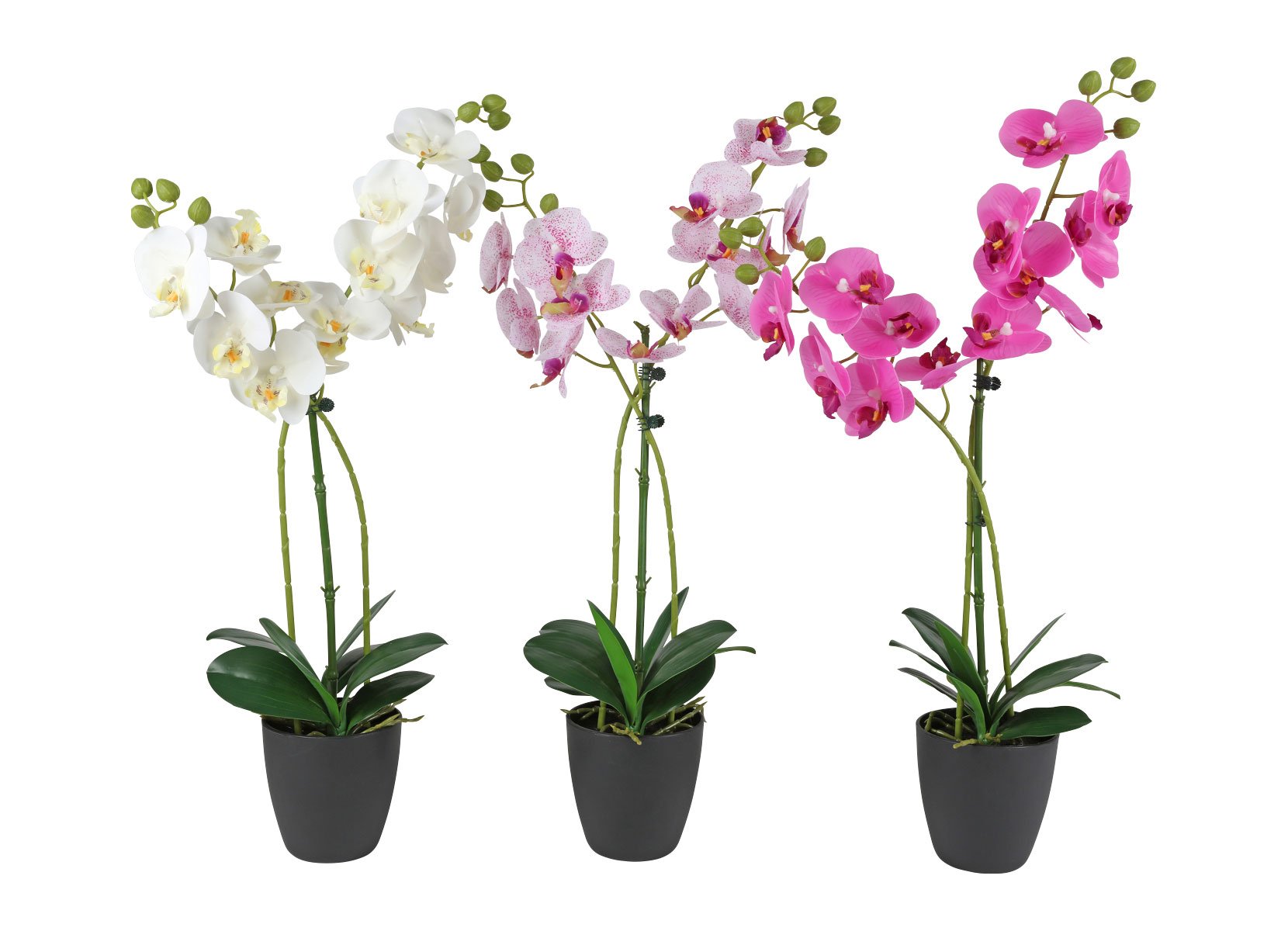 Künstliche Orchidee im Topf 62cm