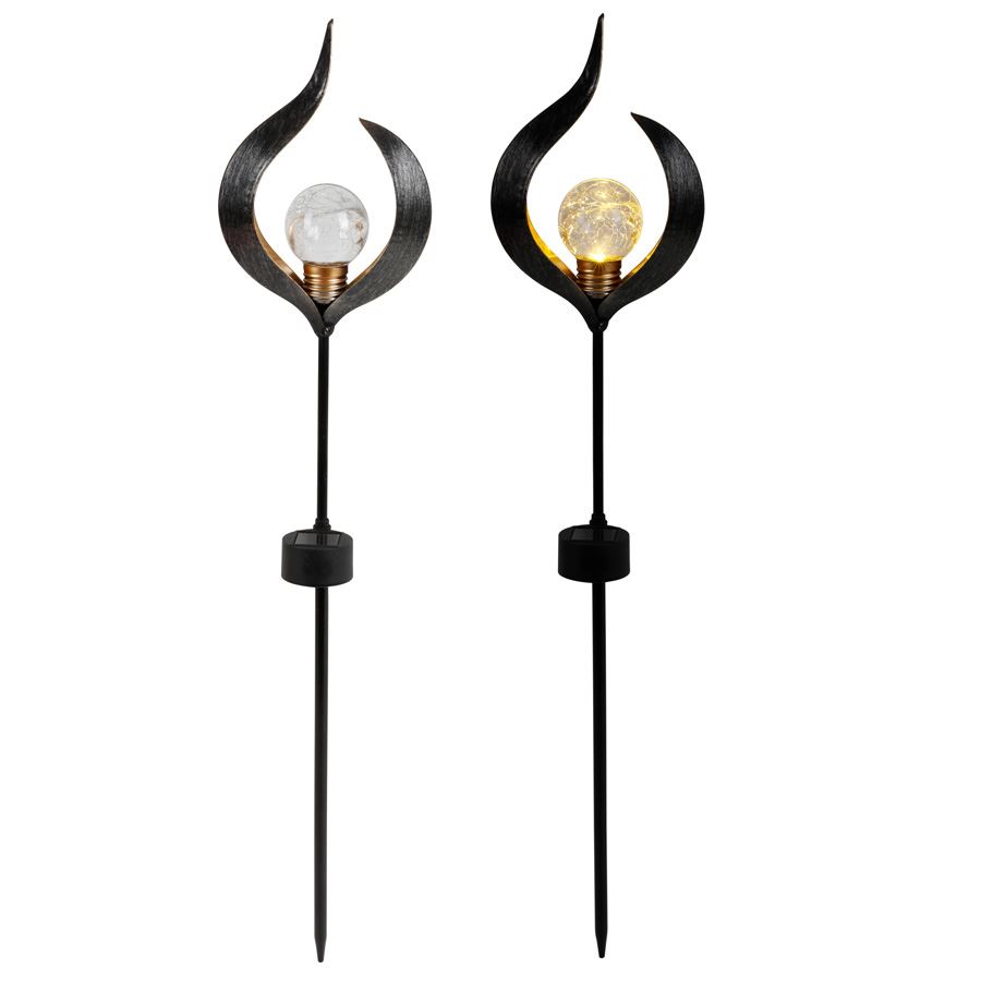 LED-Solar-Gartenstecker Moderne Formen 58,5cm