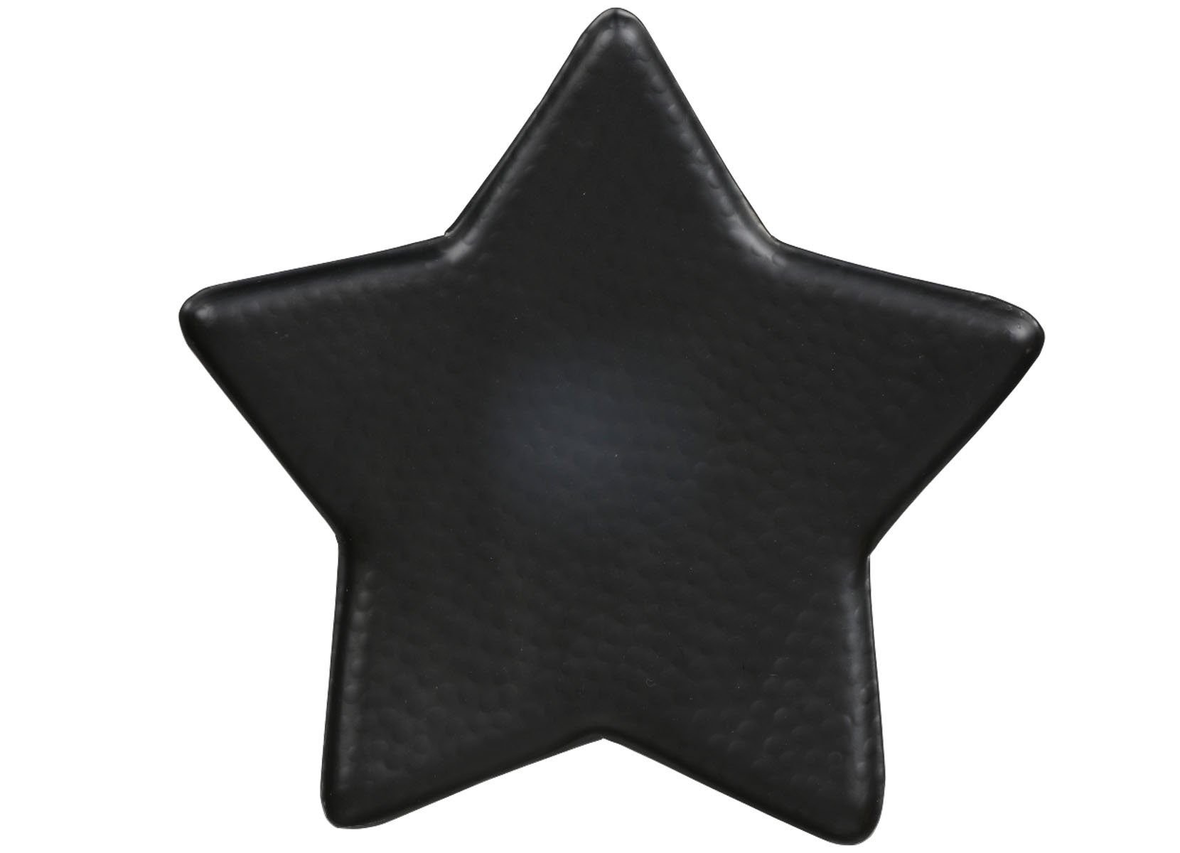 Metall-Dekotablett Stern 36cm Schwarz
