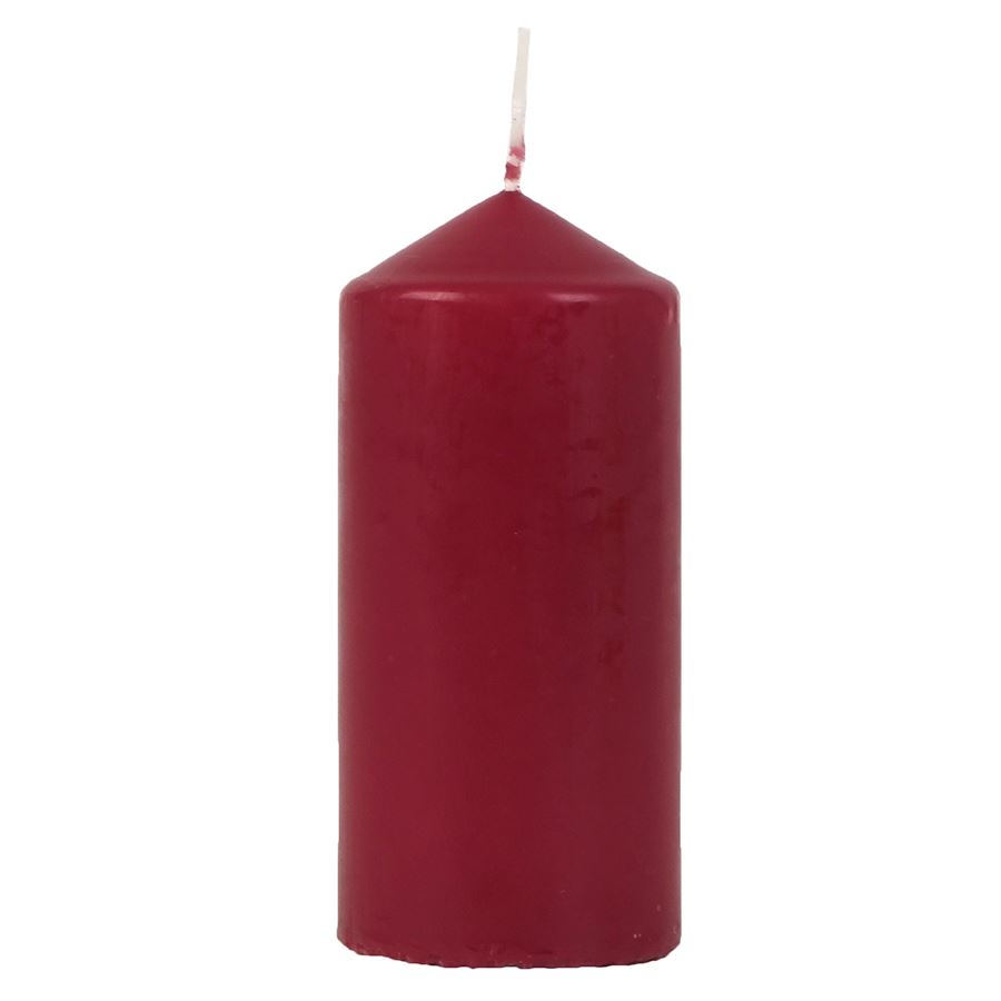 Stumpenkerze glatt 60x125mm Bordeaux
