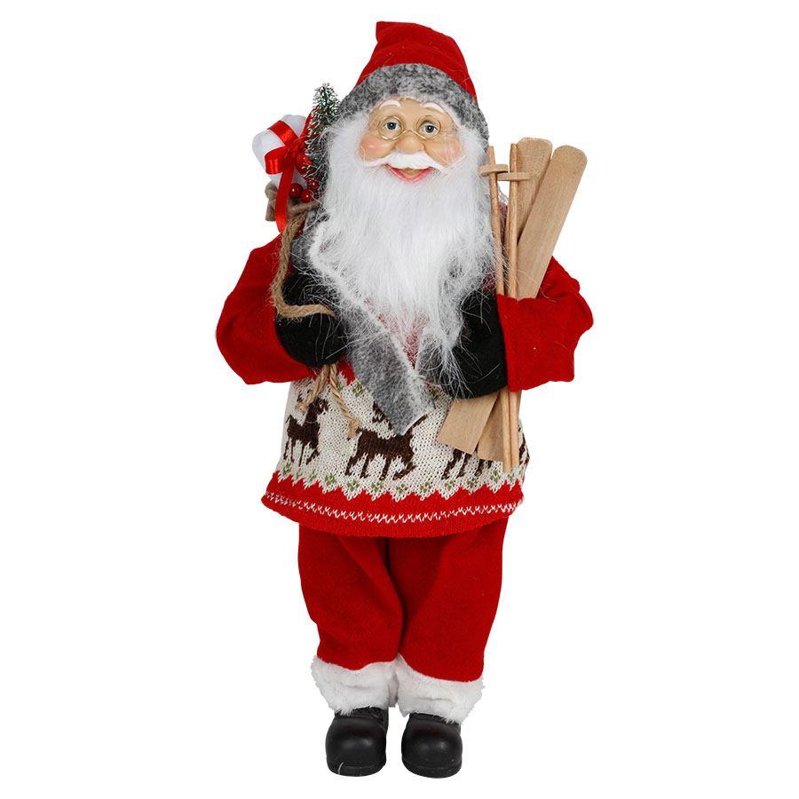 Wackelfigur Weihnachtsmann Solarfigur Santa Claus Solar Nikolaus