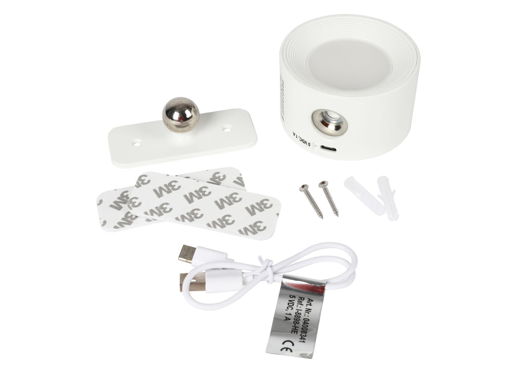 Magnetische LED-Wandleuchte mit Akku 8x4,5x9cm Weiß
