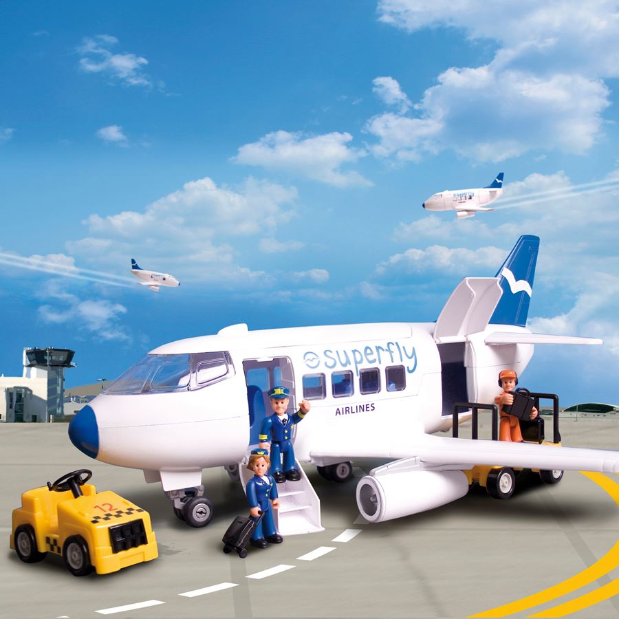 Simba Superplay Flugzeug mit viel Zubehör