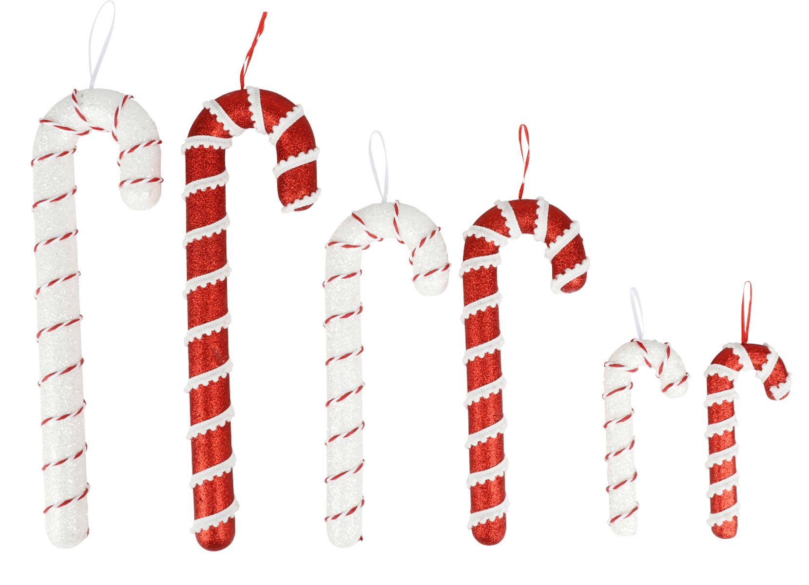 Deko Glitzer-Zuckerstange zum Aufhängen 40cm
