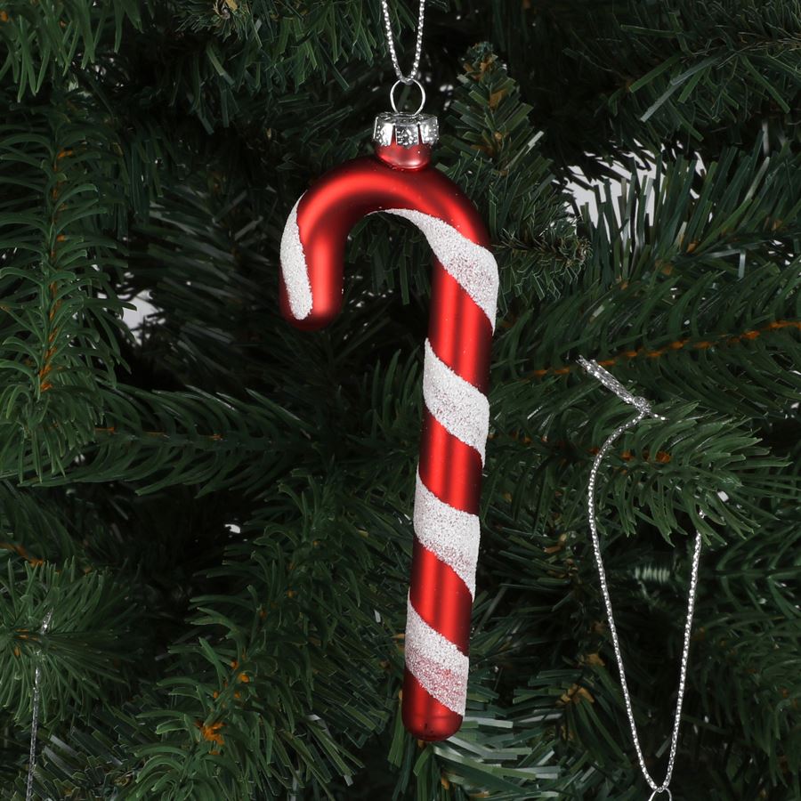 Weihnachtsbaum-Anhänger Zuckerstangen 3er-Set