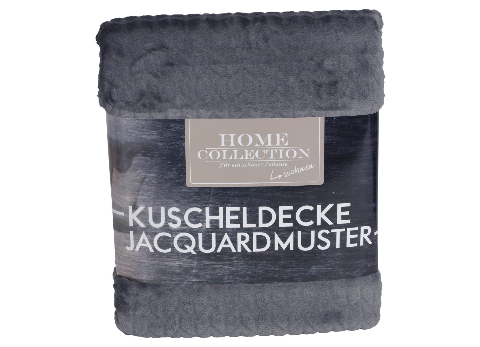 Kuscheldecke Jacquardmuster 150x200cm Grau