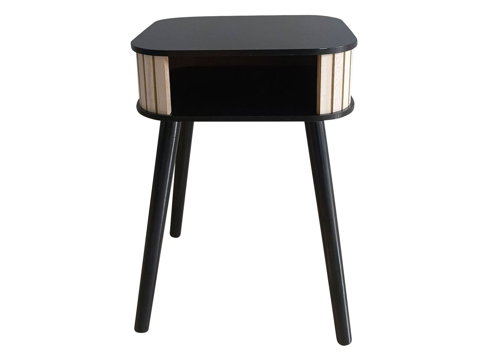 Moderner Beistelltisch aus Holz 34x30x50cm Schwarz
