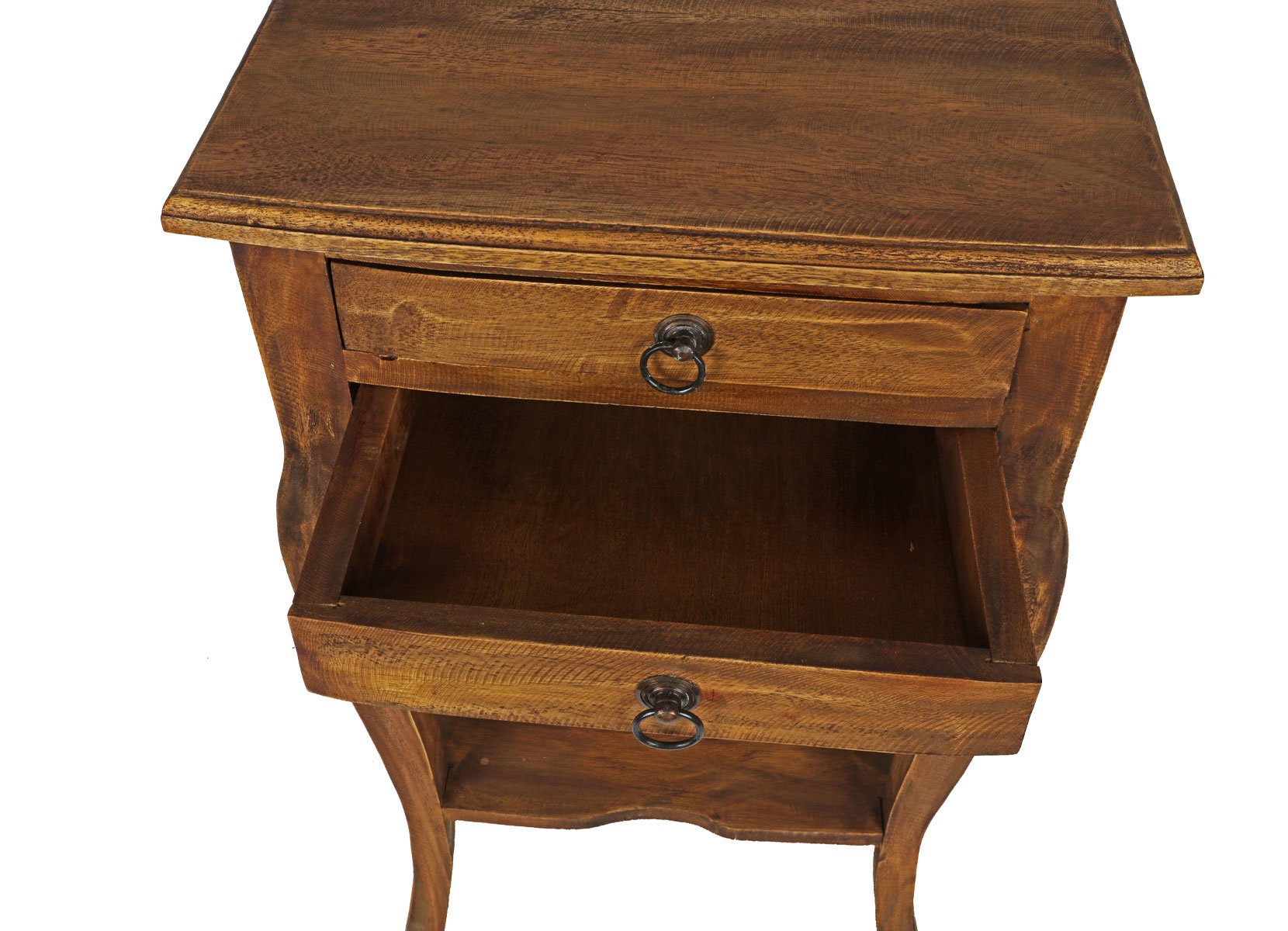 Antiker Holz-Beistelltisch Fiorellia aus Mahagoniholz 40x67x30cm