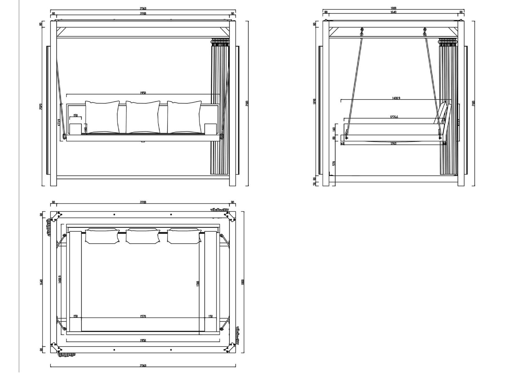 Home Deluxe PROVENCE Pavillon-Gartenliege mit Abdeckung 236x180x210cm Home Deluxe PROVENCE Pavillon-Gartenliege mit Abdeckung 236x180x210cm