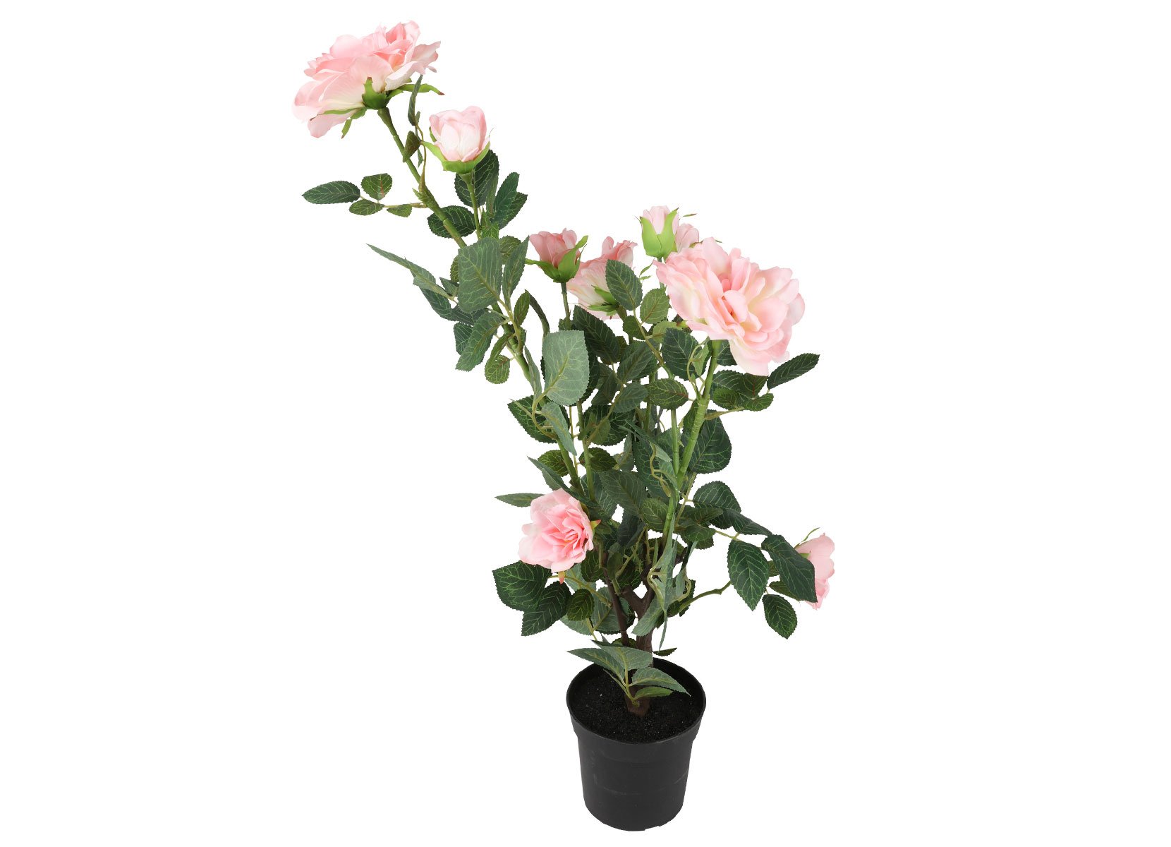 Künstliche Rose im Topf 30x76cm Rosa Künstliche Rose im Topf 30x76cm Rosa