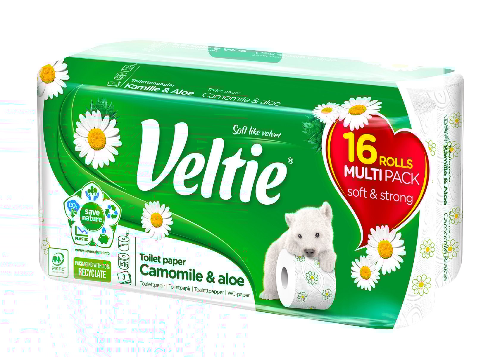 Toilettenpapier "Kamille & Aloe" Toilettenpapier "Kamille & Aloe"