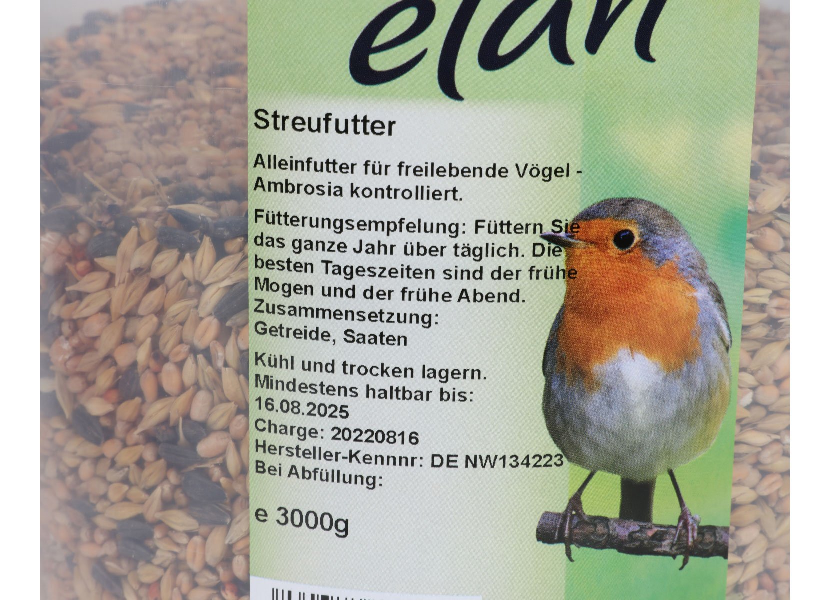 Elan Streufutter im Eimer 3kg