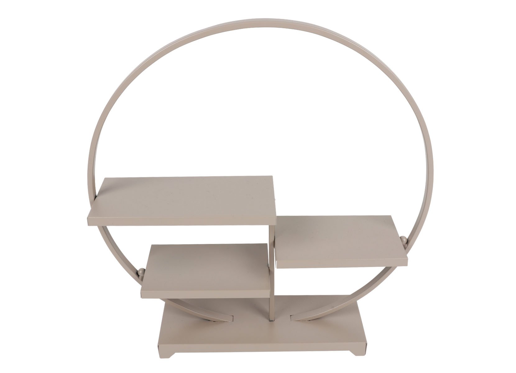 Standregal rund mit 3 Böden 43x11x44cm Cappucchino
