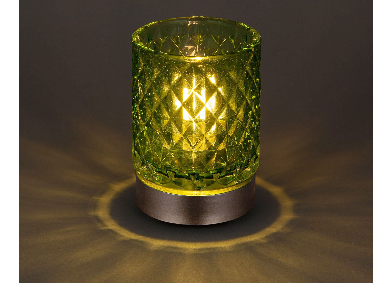 Solar-Glaswindlicht mit 1 LED 8x11,5cm Warmweiß