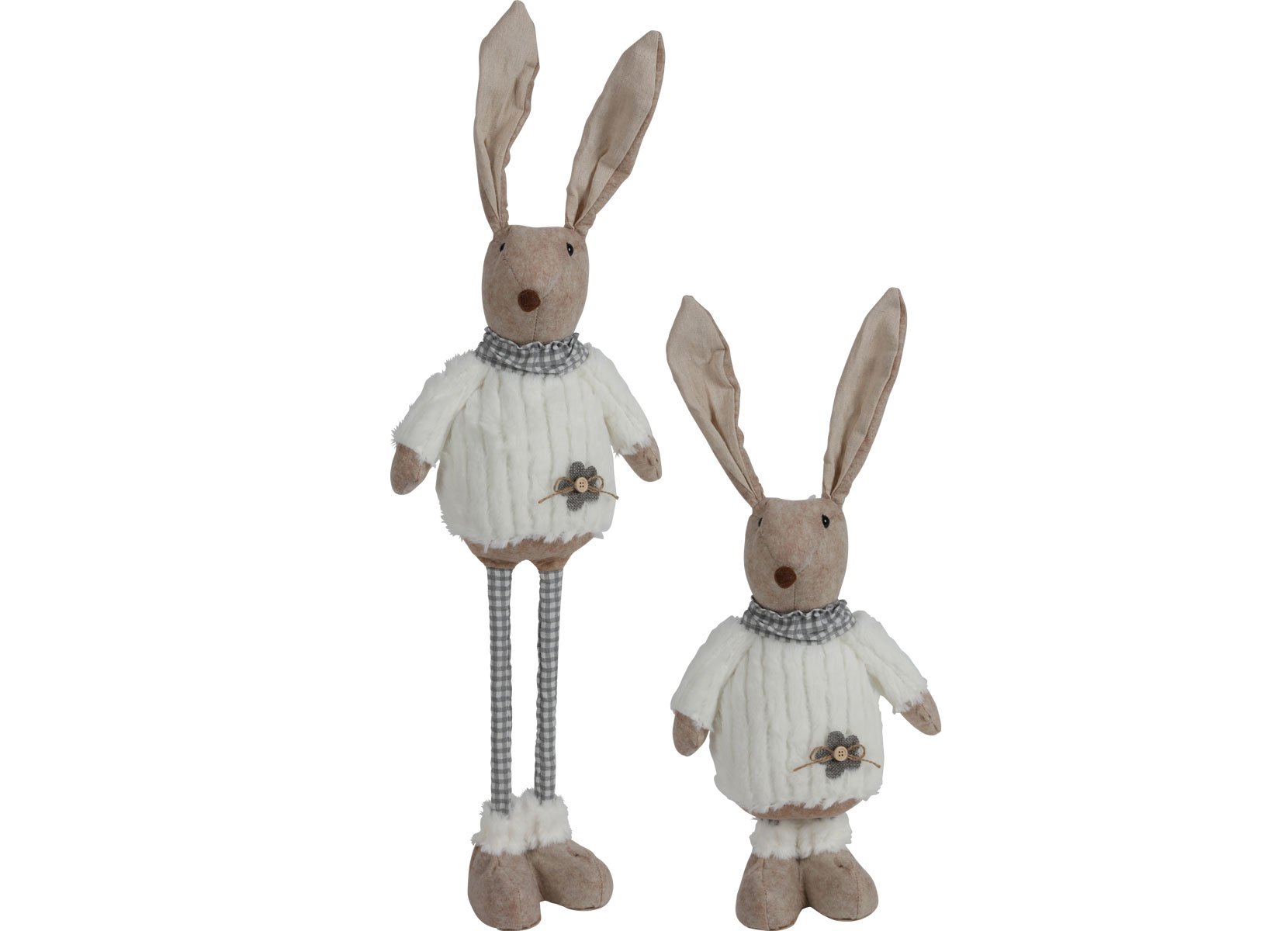 Deko-Hase mit Teleskopbeinen 110cm Beige