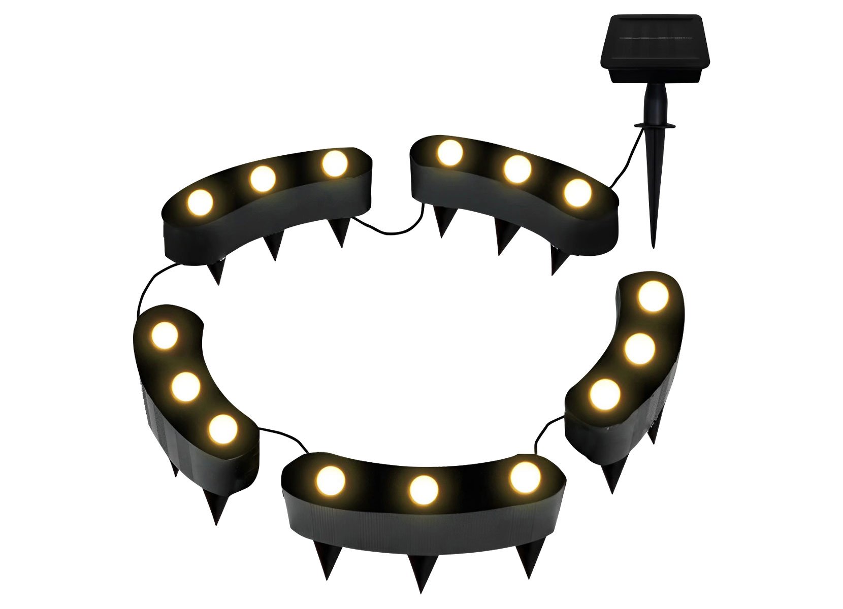 Solar-Pflanzenbeleuchtung 15 LEDs Warmweiß