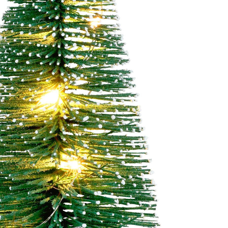 Deko-Tannenbaum 30cm beschneit mit 10 LEDs Warmweiß