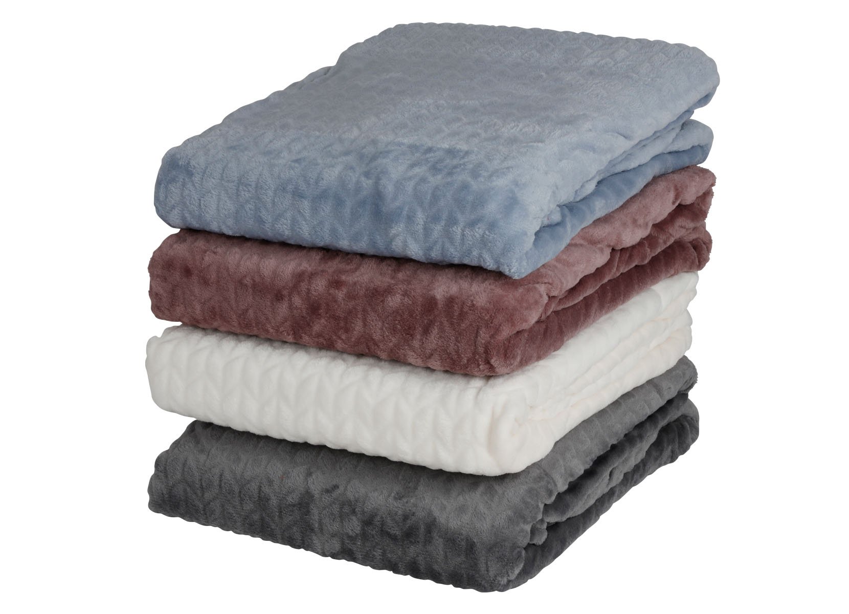 Kuscheldecke Jacquardmuster 150x200cm Grau