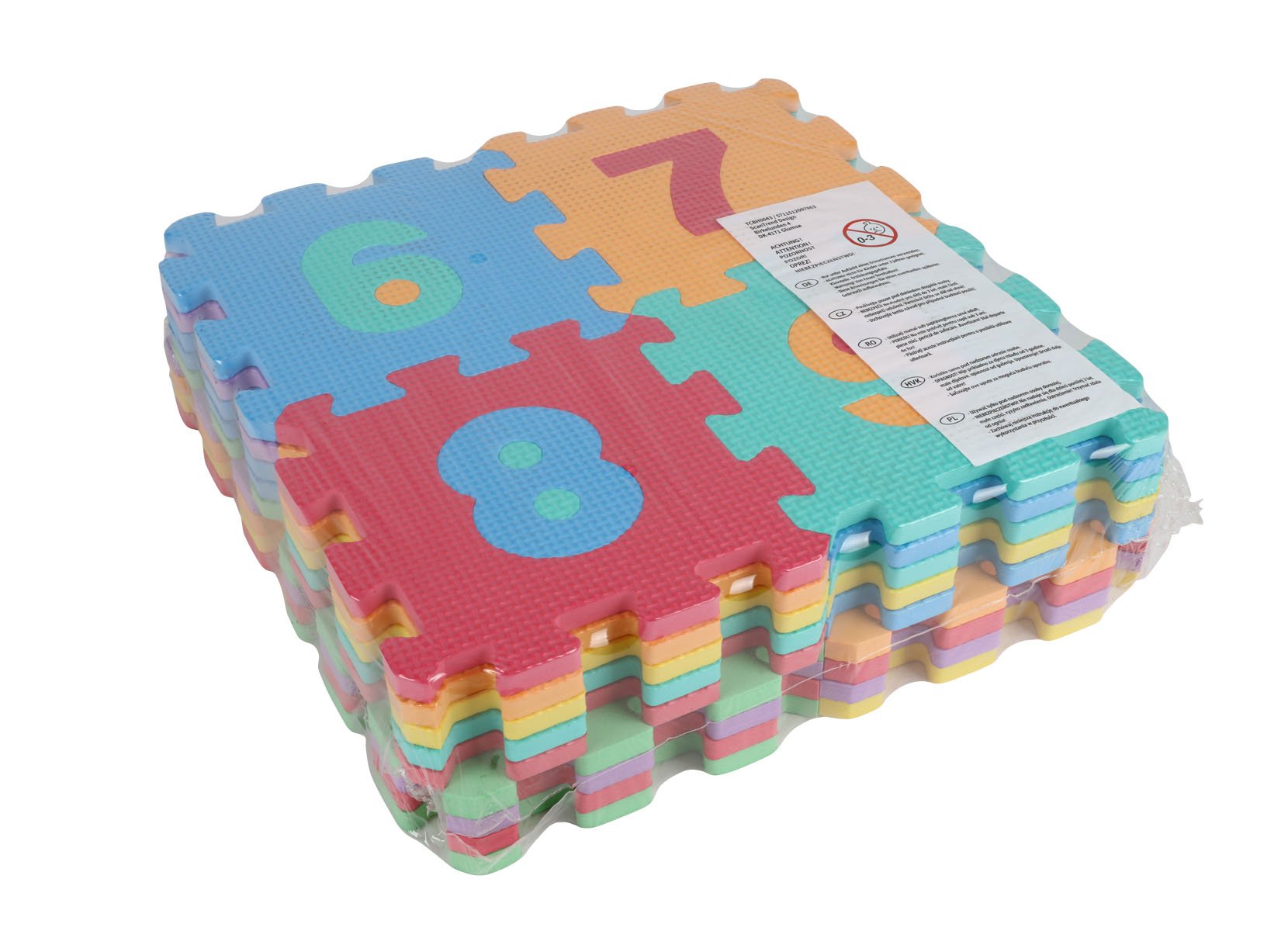 Puzzlematte mit Motiven und Zahlen Bunt