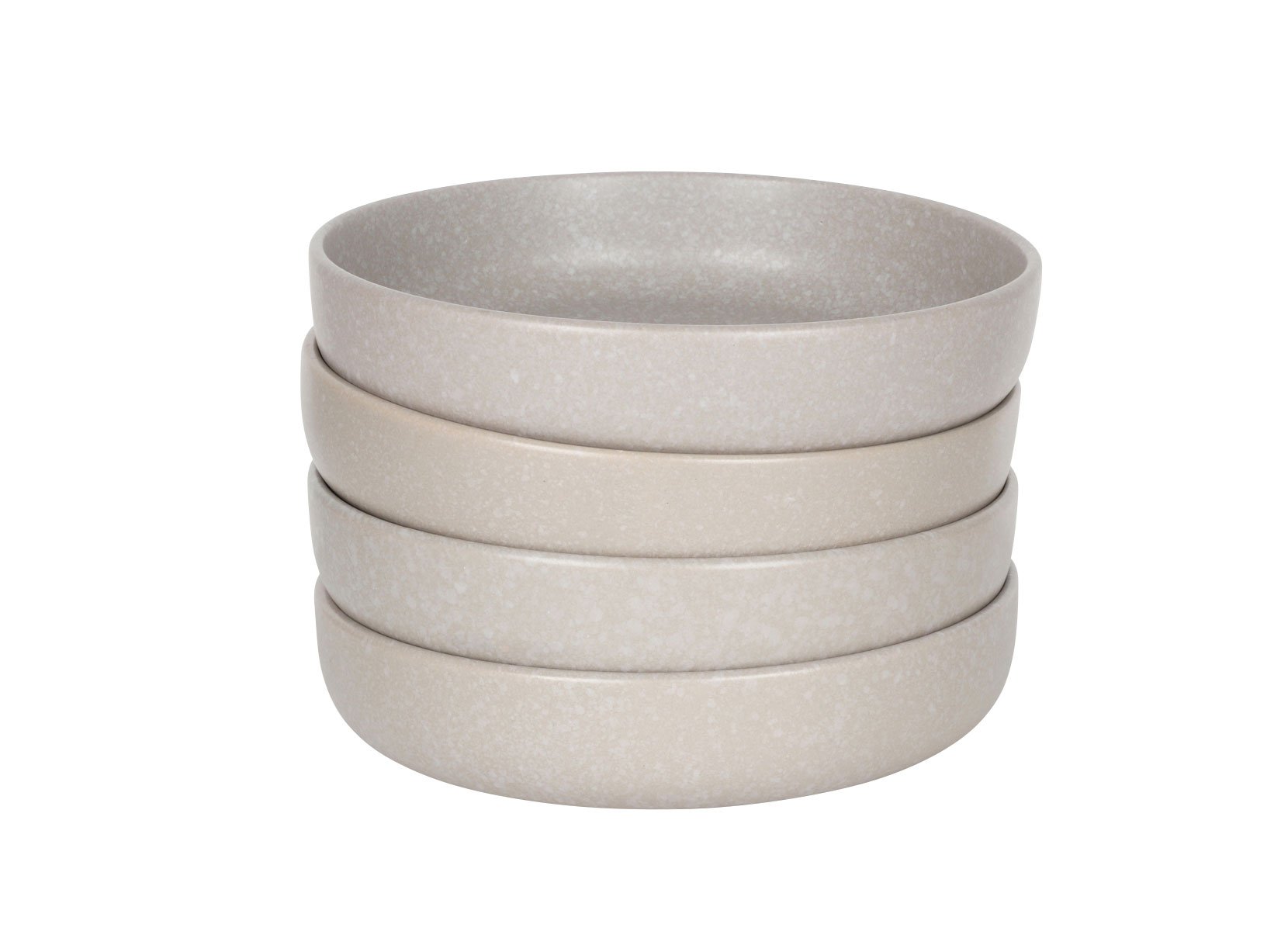 Nature Keramik-Teller tief 20,5cm 4er-Set Beige